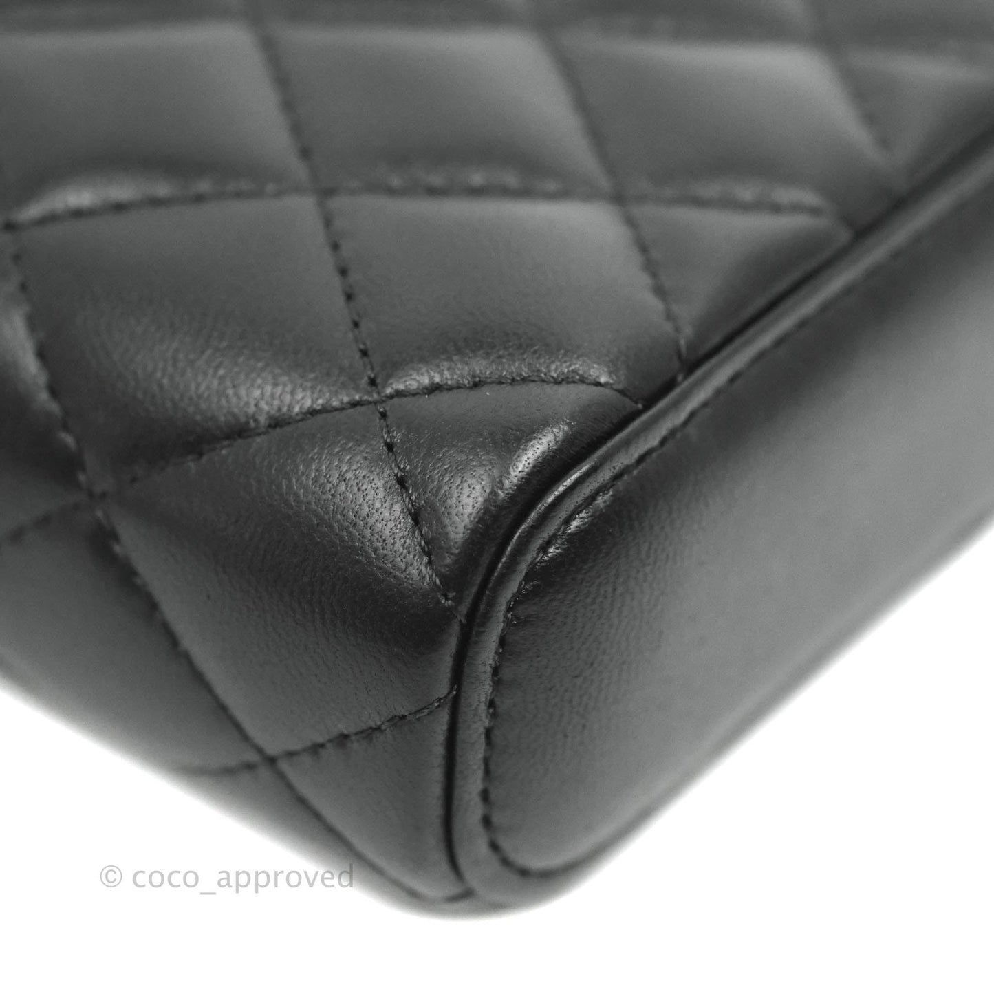Chanel Classic Mini Vanity With Chain Black Lambskin Gold Hardware