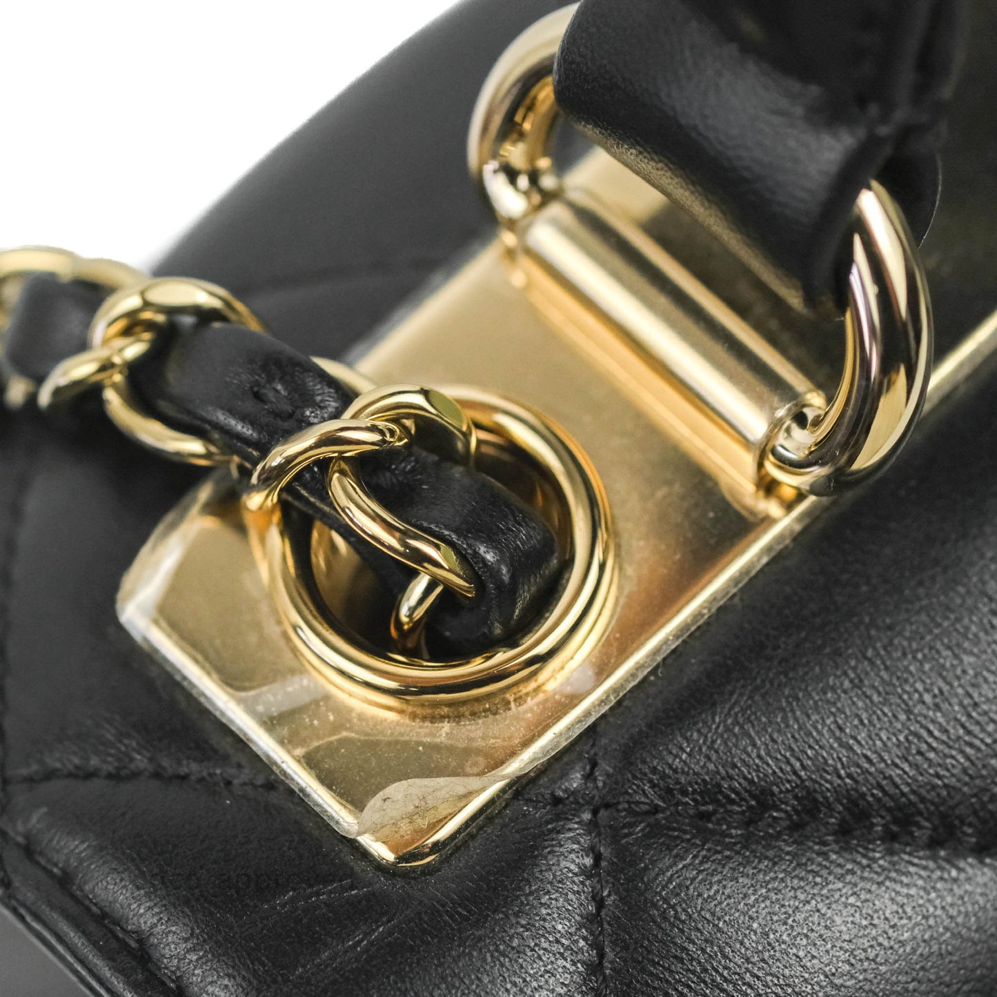 Chanel Small Trendy CC Black Lambskin Gold Hardware