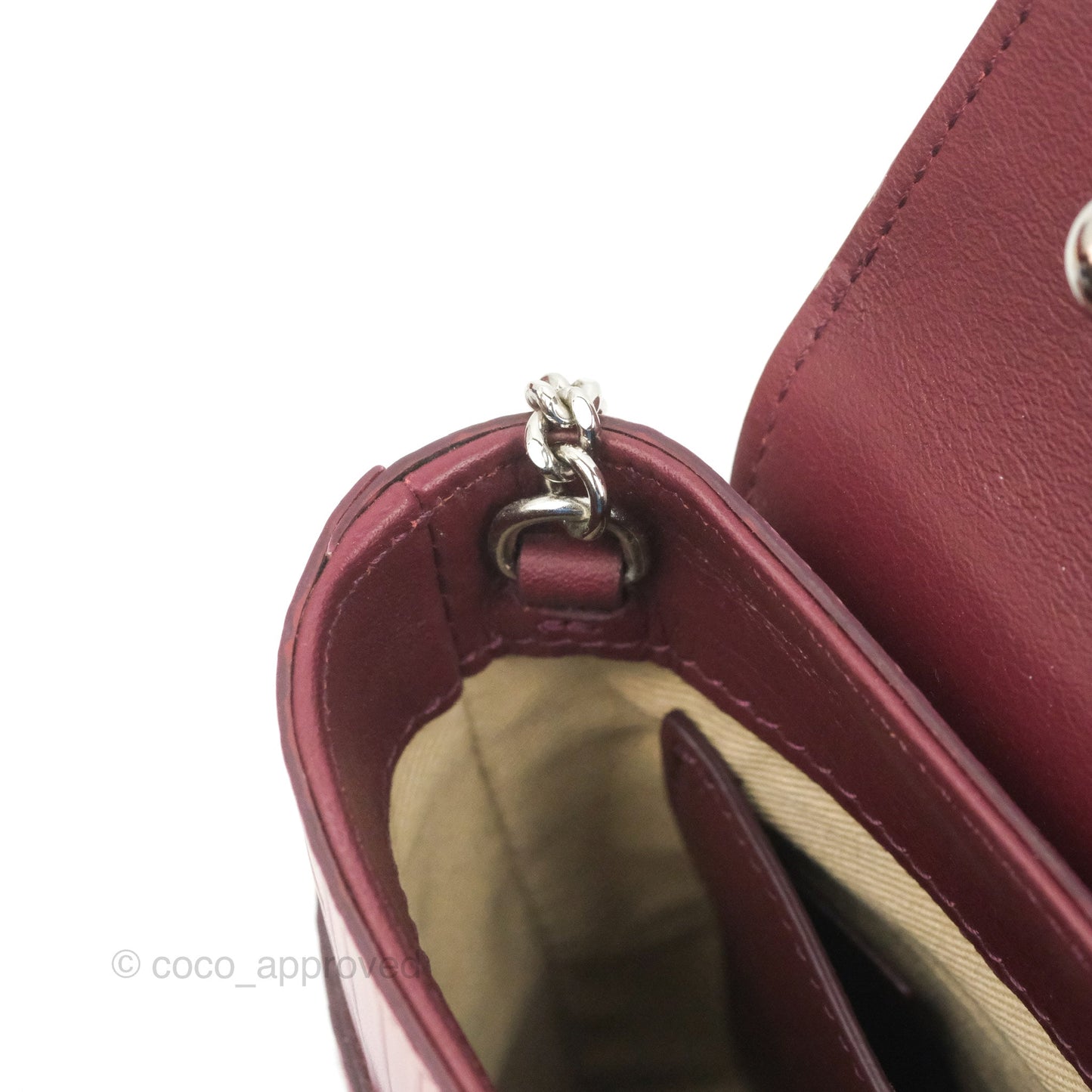 Chloé Small Aby Lock Chain Bag Brown/Purple Embossed Calfskin