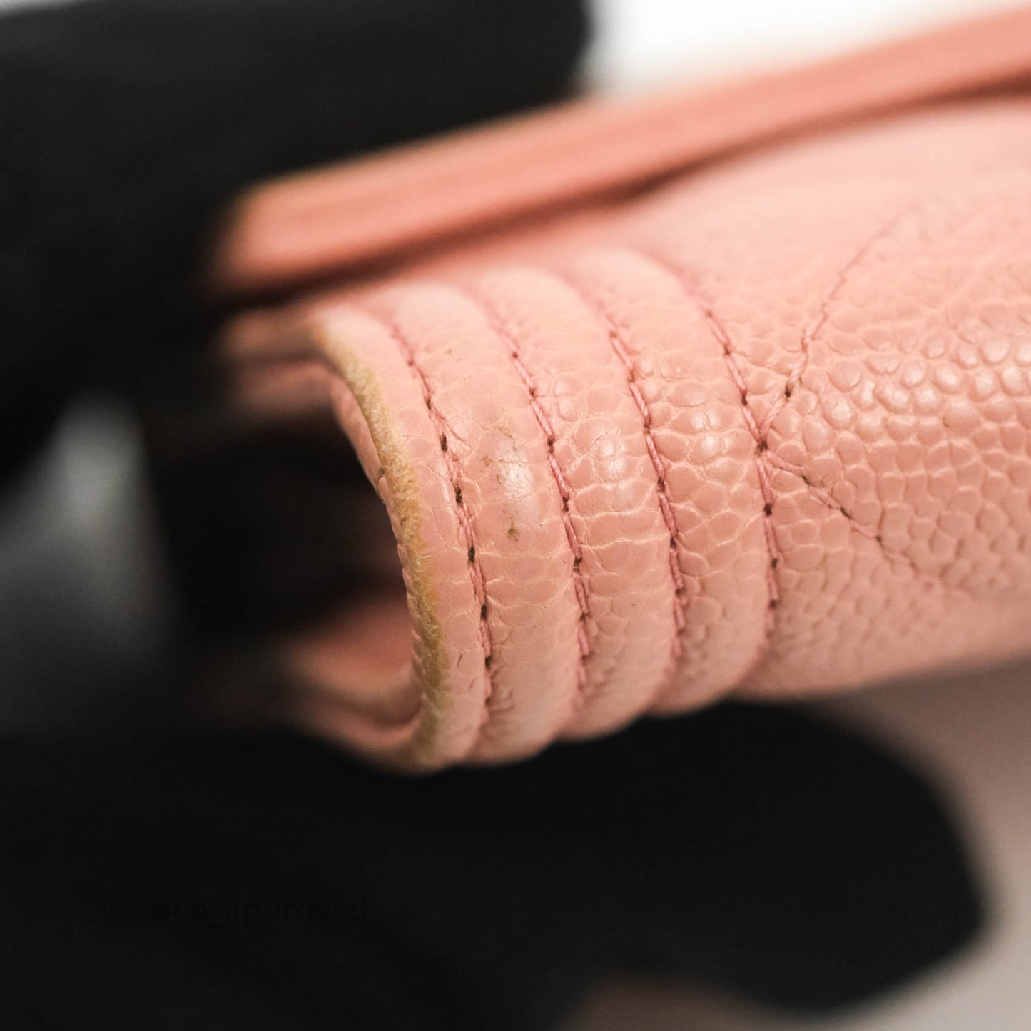 Chanel Quilted Boy Flap Long Wallet Pink Caviar Aged Gold Hardware