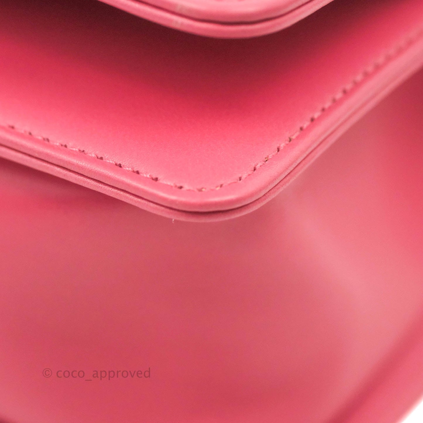 Chanel Medium Boy Chevron Pink Calfskin Ruthenium Hardware