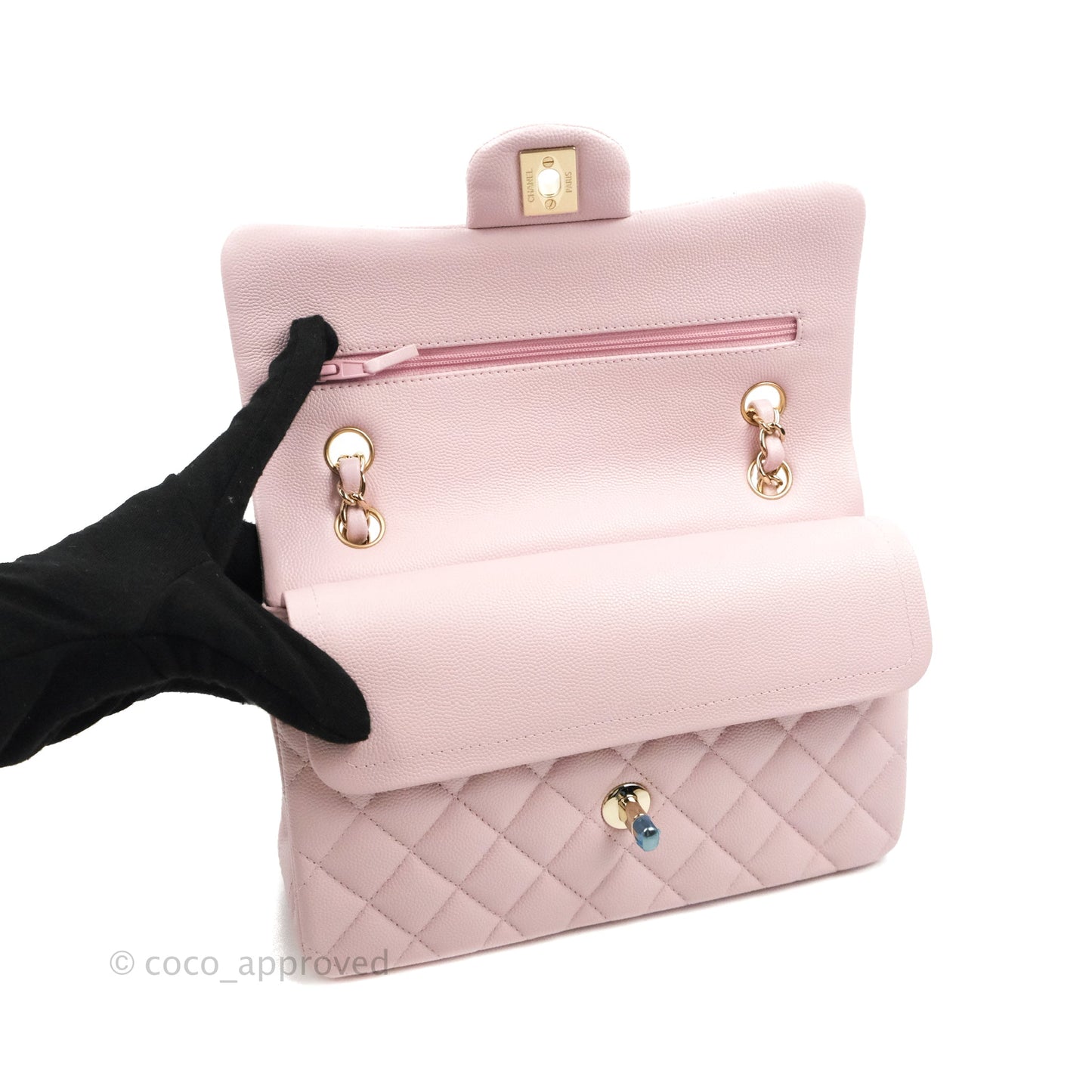 Chanel Classic Small S/M Flap Pink Caviar Gold Hardware