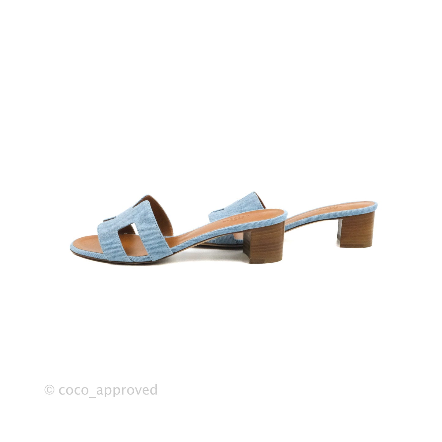 Hermès Oasis Denim Sandals Size 37.5
