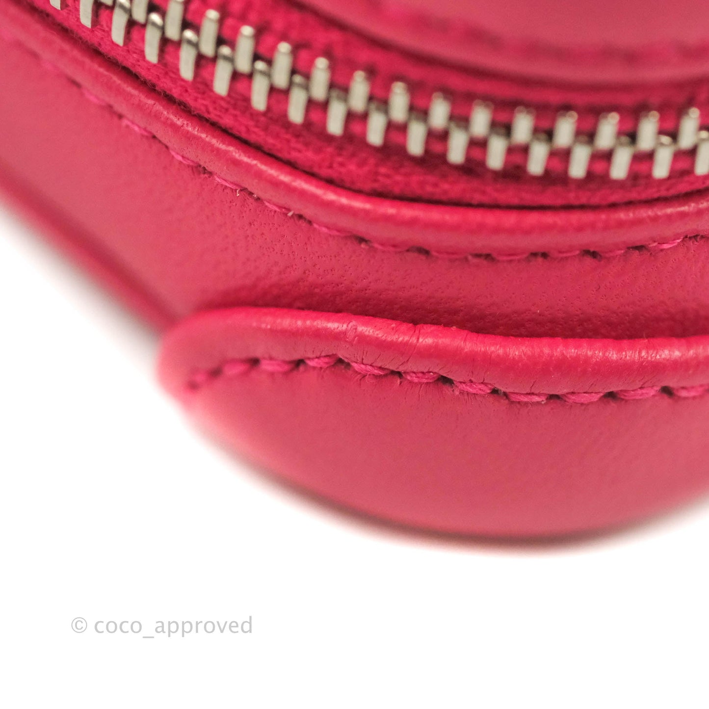 Chanel Mini Quilted Camera Case Pink Lambskin Silver Hardware