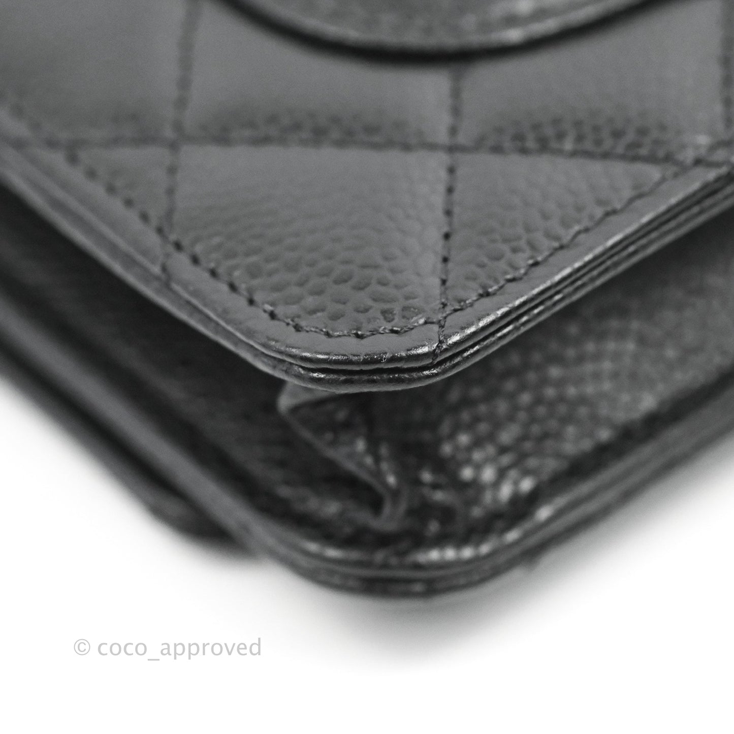 Chanel Quilted WOC Black Caviar Gold Hardware