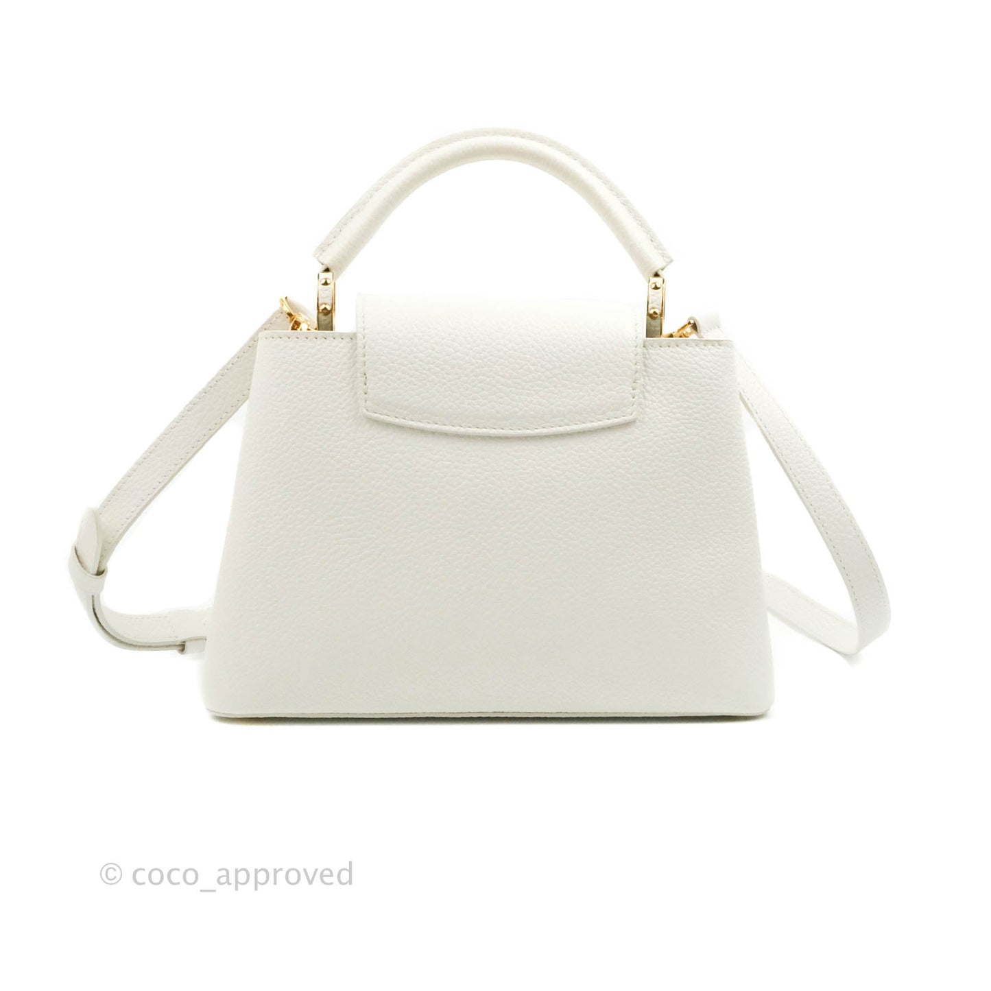 Louis Vuitton Taurillon Capucines BB Snow