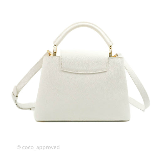 Louis Vuitton Taurillon Capucines BB Snow