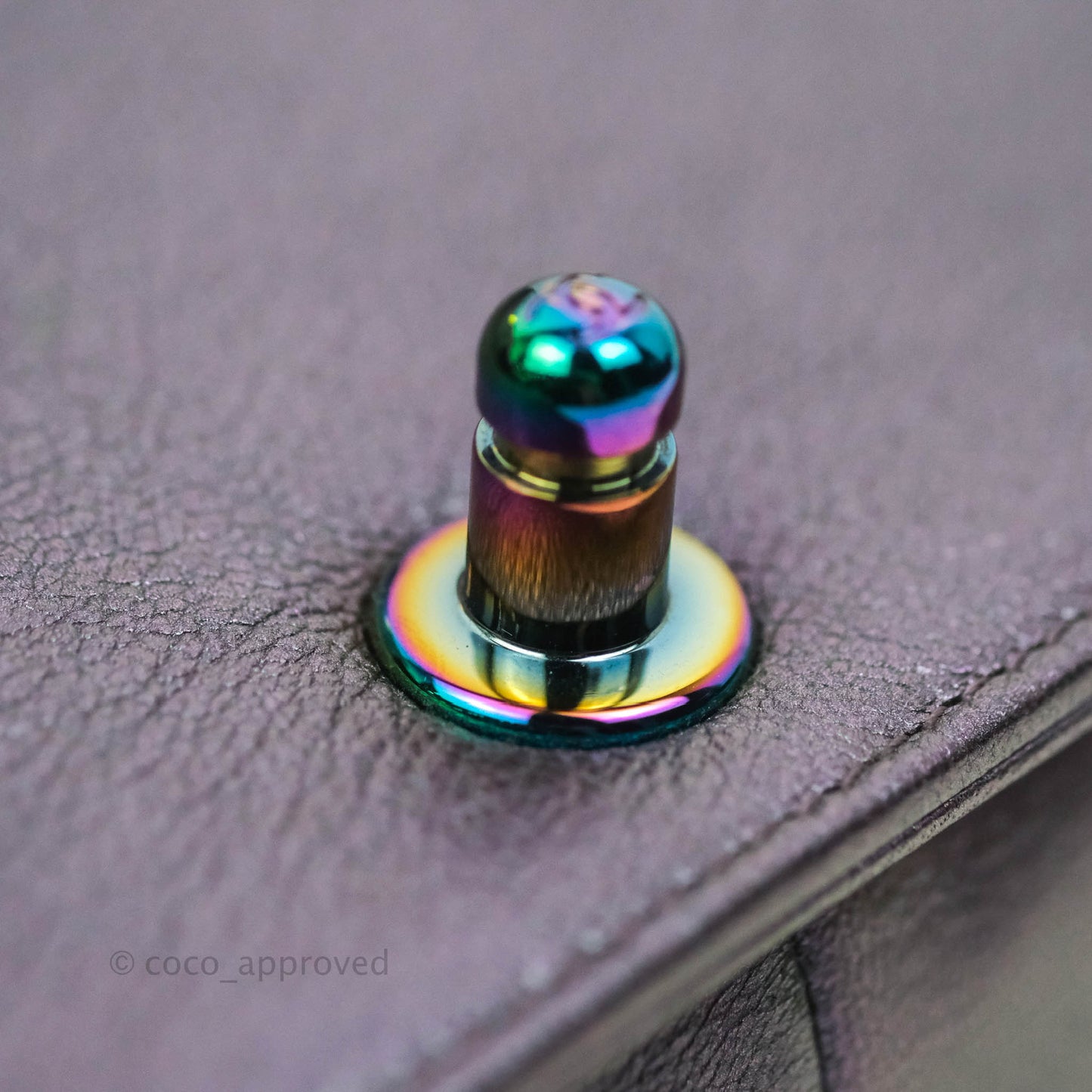 Chanel Medium Boy Bag Iridescent Purple Calfskin Mermaid Rainbow Hardware