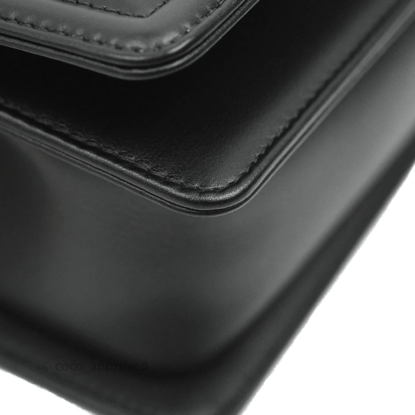 Chanel Boy Quilted Small Black Calfskin Aged Gold Hardware