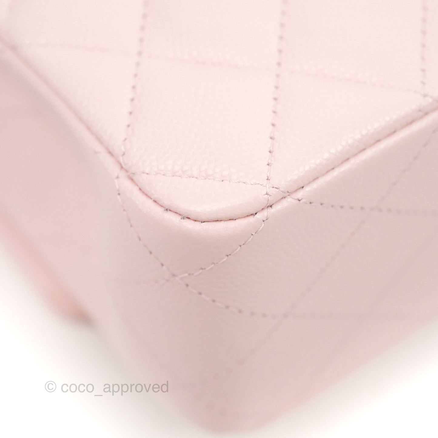 Chanel Classic M/L Medium Flap Quilted Light Pink Caviar Gold Hardware