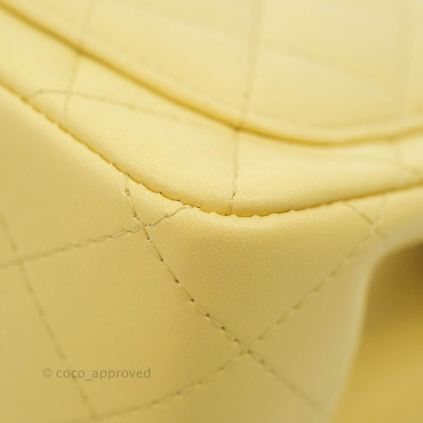 Chanel Mini Square Yellow Lambskin Gold Hardware