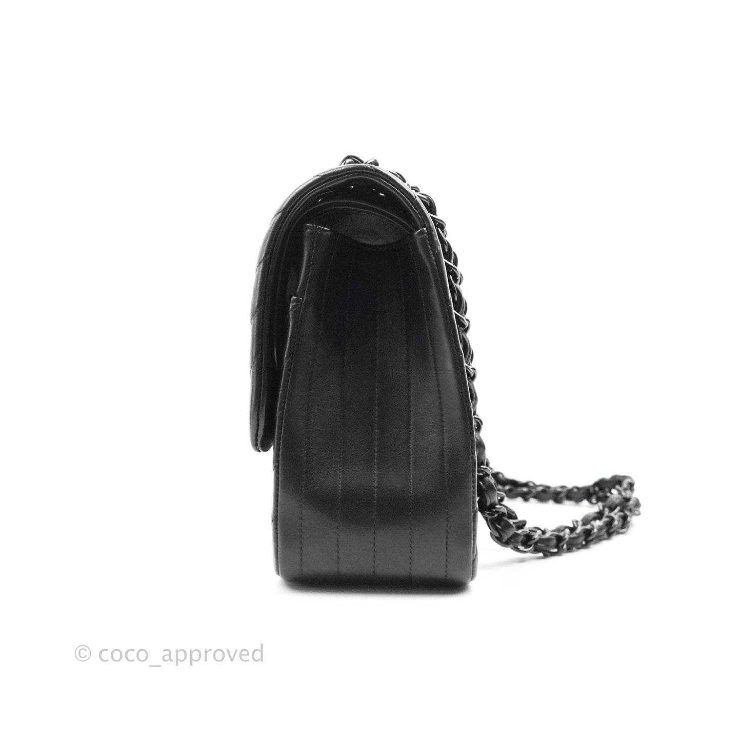 Chanel Jumbo Double Flap So Black Chevron Lambskin Black Hardware⁣⁣