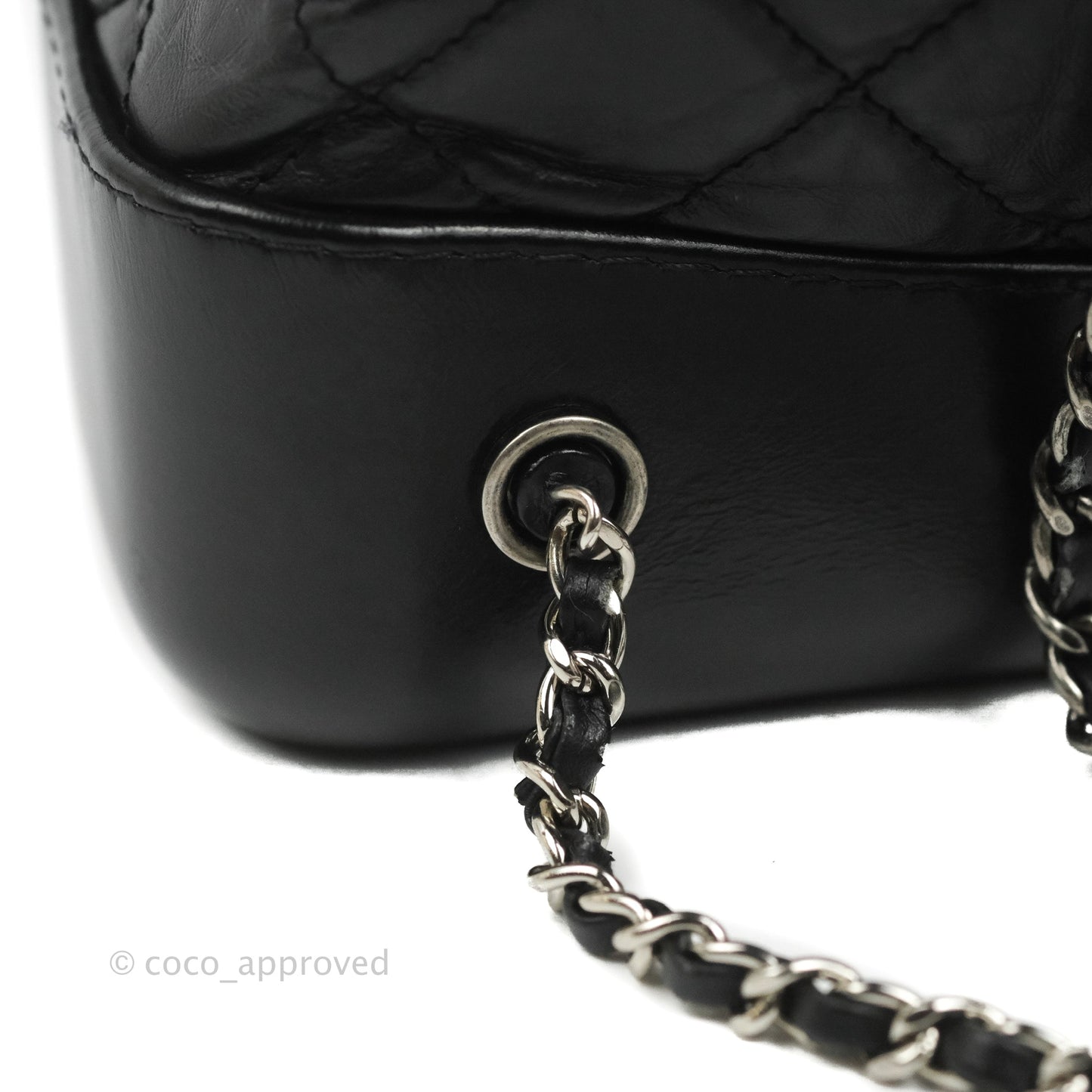 Chanel Medium Gabrielle Backpack Black Aged Calfskin