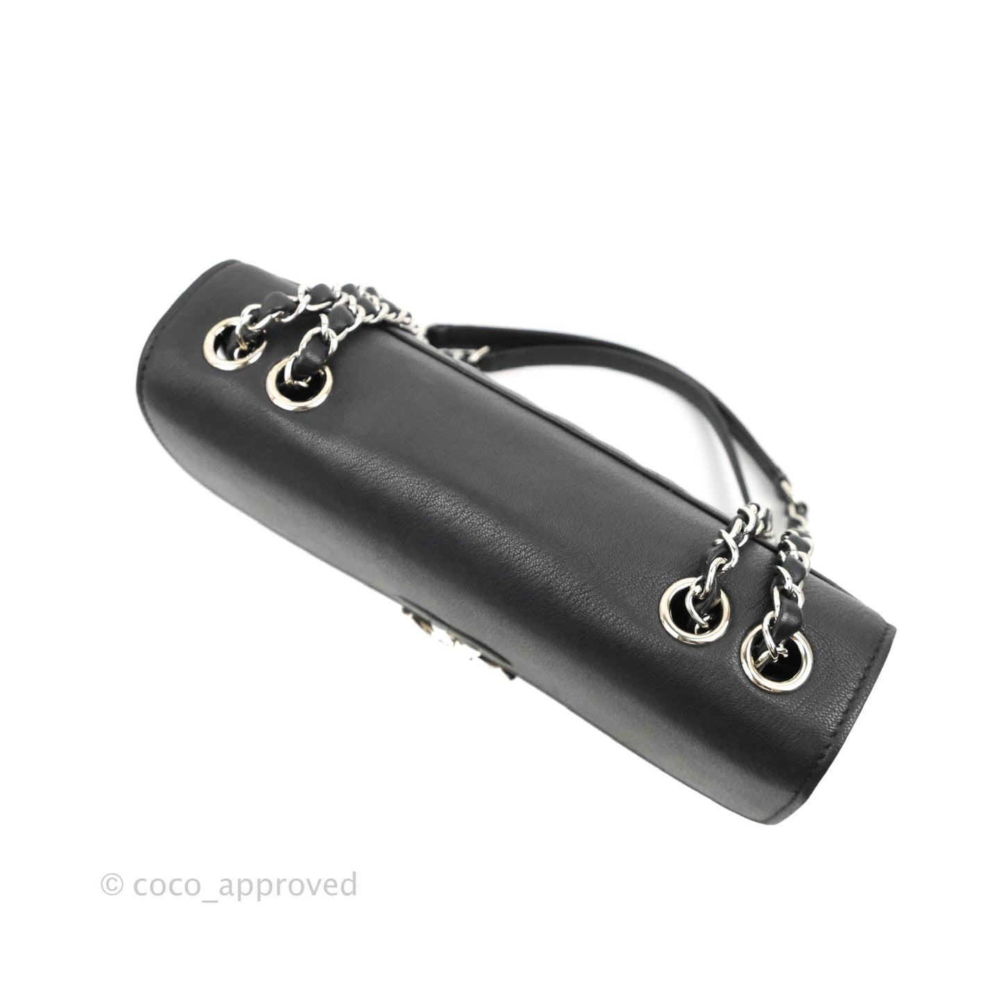 Chanel Quilted Mini Urban Companion Flap Black Calfskin Silver Hardware