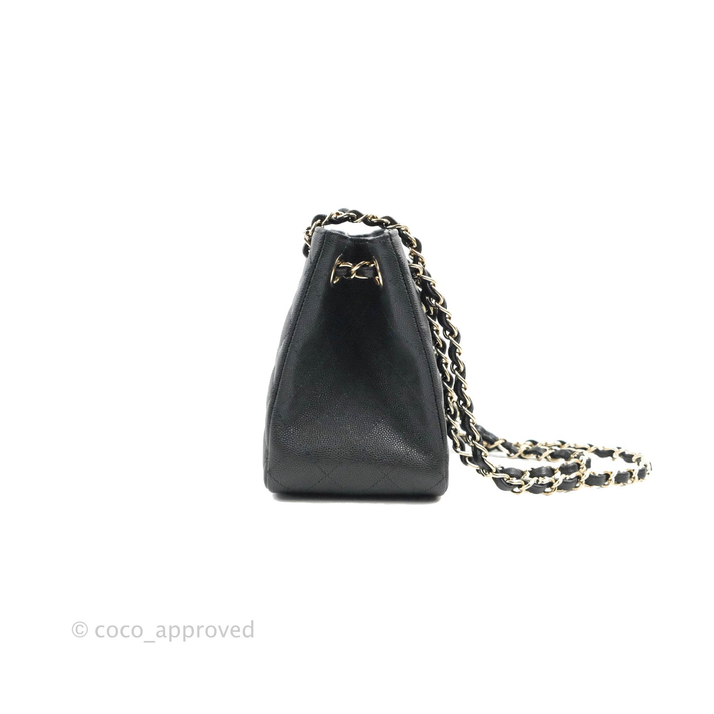 Chanel Mini Bucket Tote Black Caviar Gold Hardware 22S