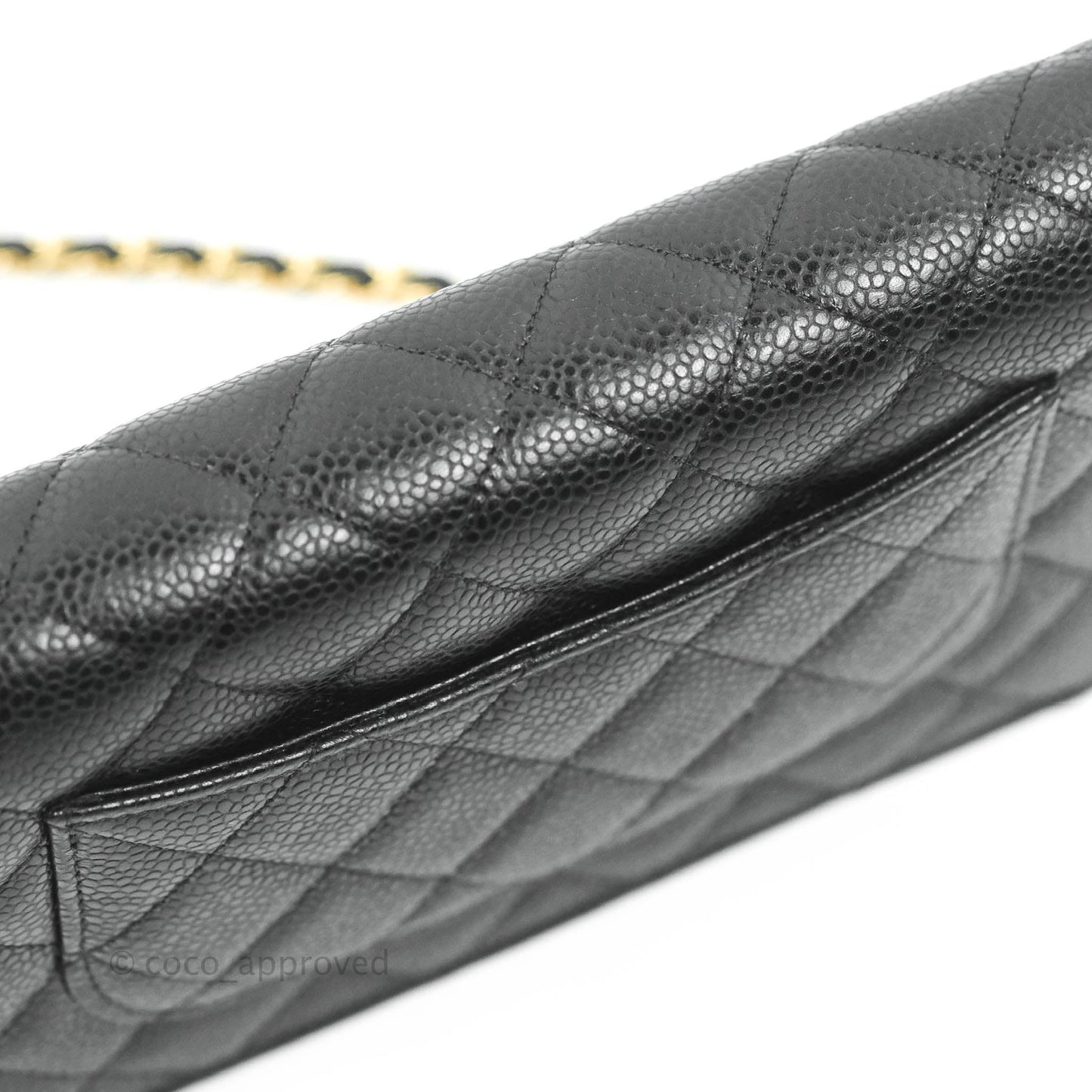Chanel Quilted Classic WOC Black Caviar Gold Hardware