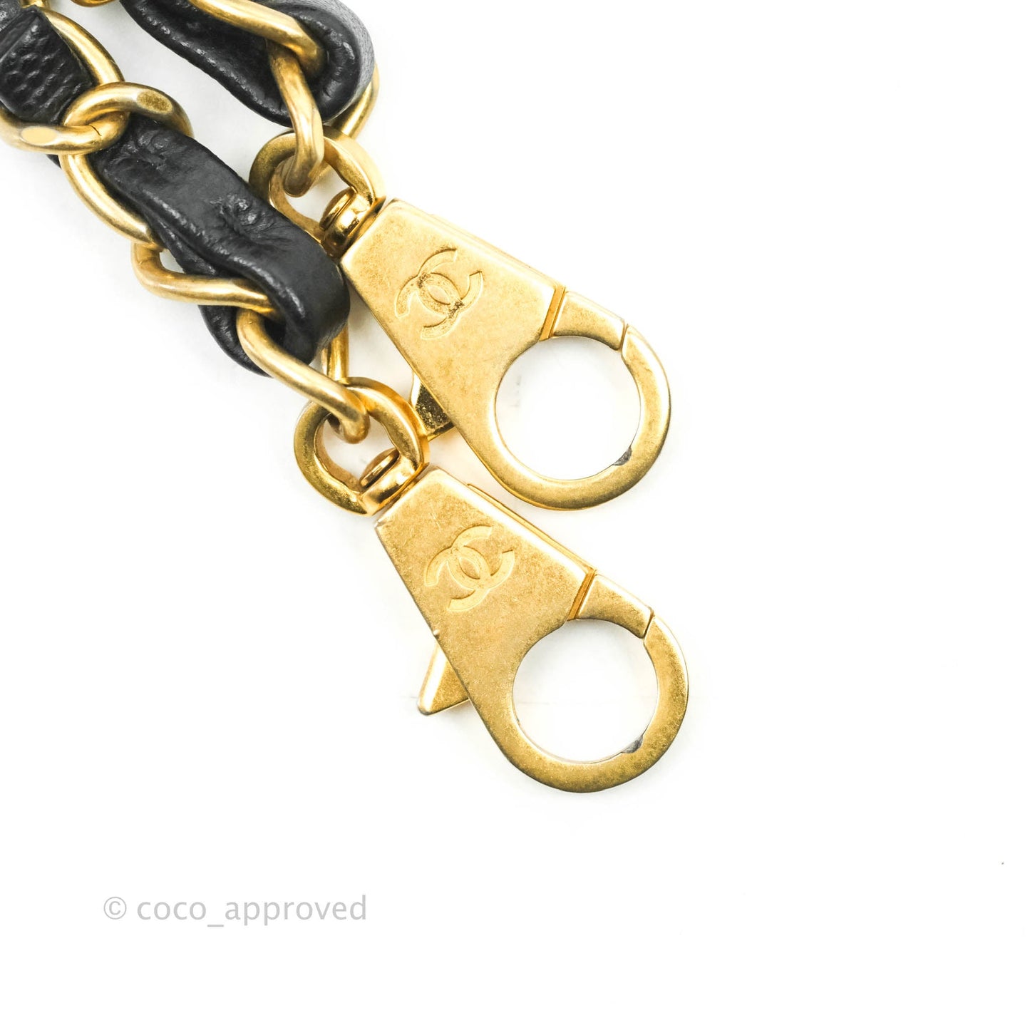 Chanel Medium Coco Handle Quilted Black Caviar Lizard Handle Gold Hardware
