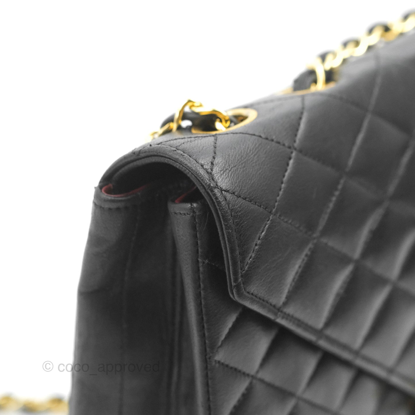 Chanel Vintage CC Clip-lock Flap Bag Black Lambskin 24K Gold Hardware