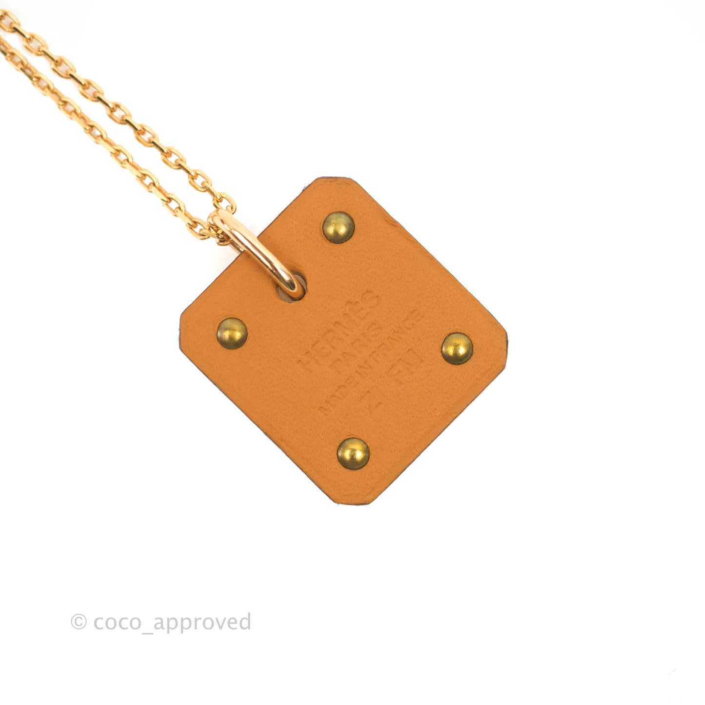 Hermès Swift As De Coeur Necklace Gold