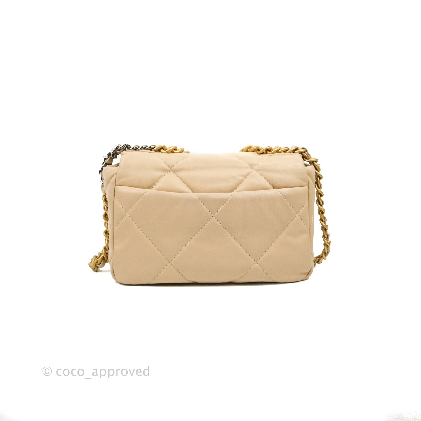 Chanel 19 Small Beige Mixed Hardware