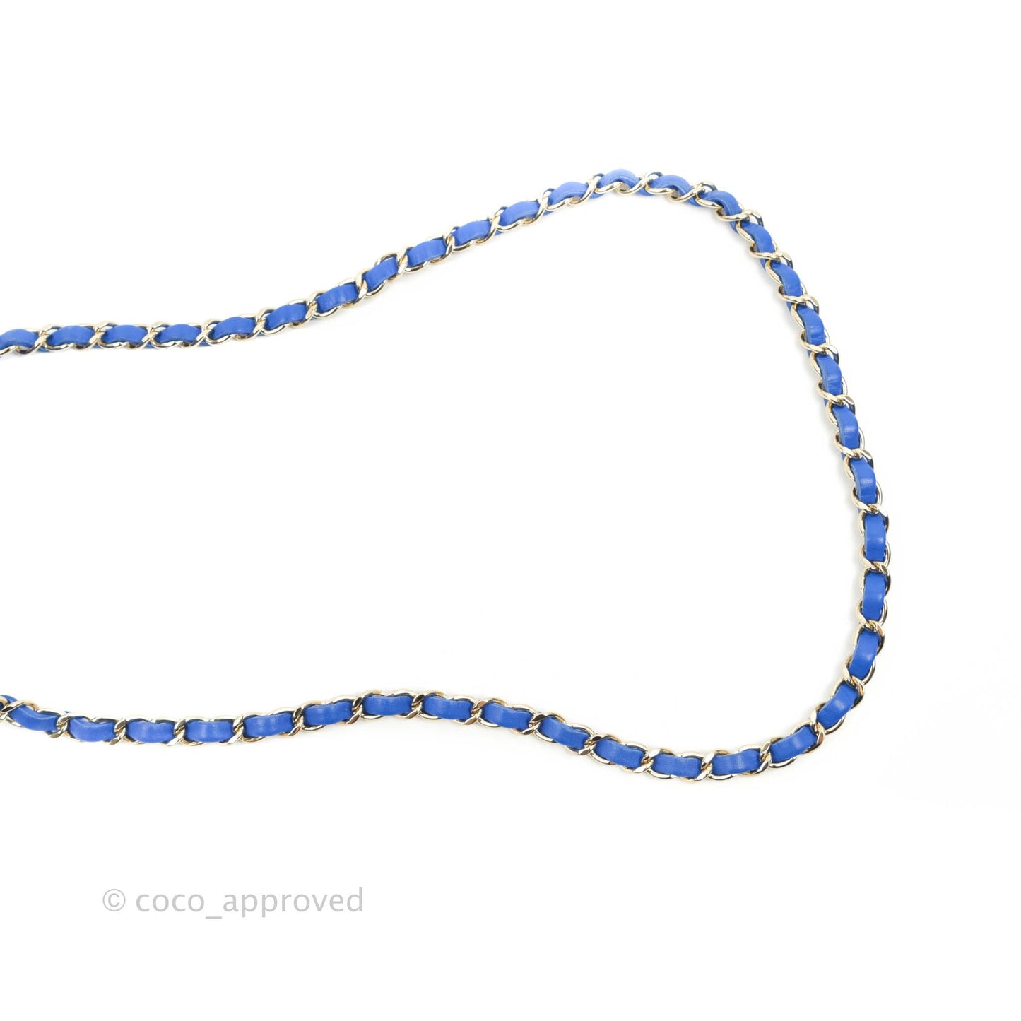 Chanel Mini Square Blue Lambskin Gold Hardware