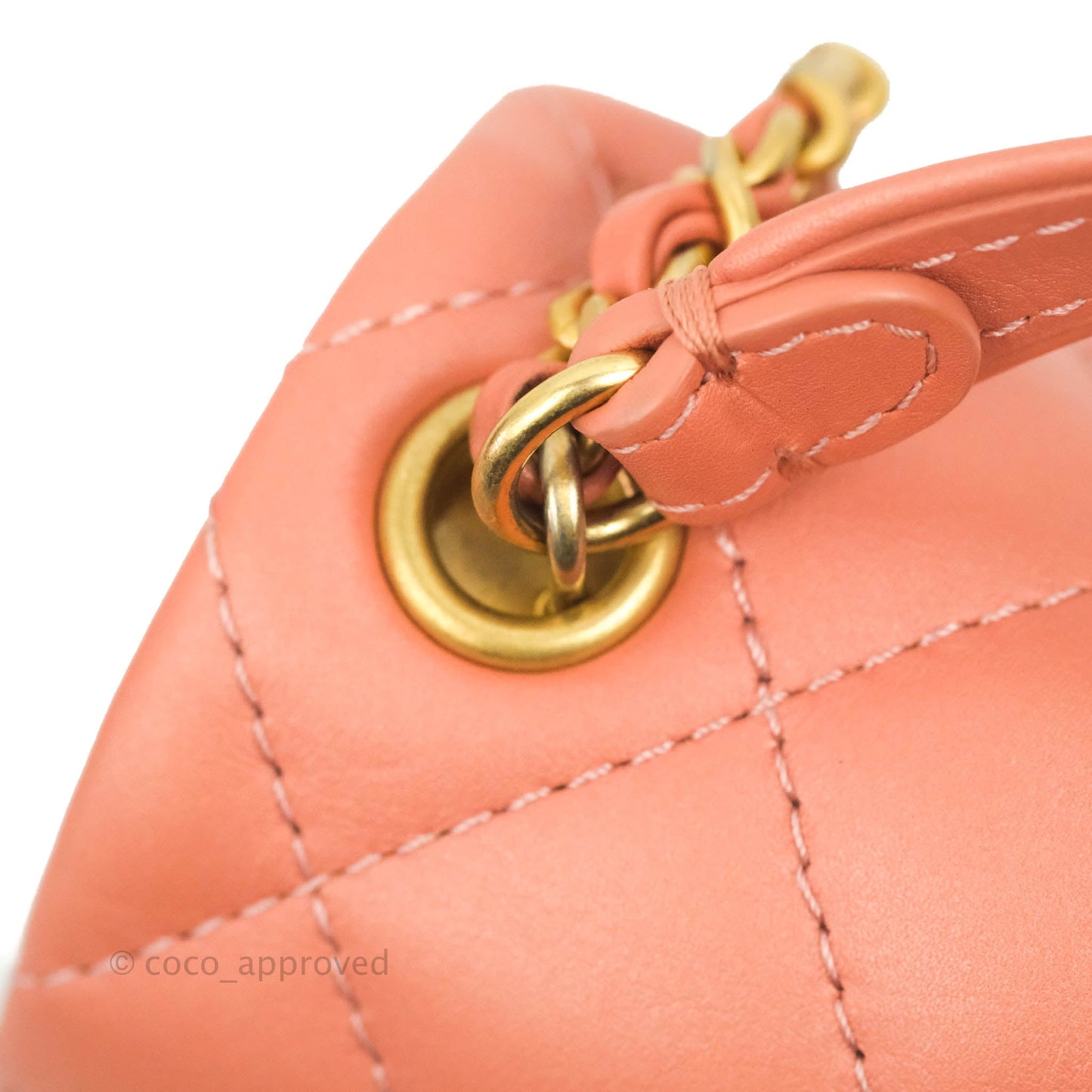 Chanel Mini Flap Bag With Top Handle Pink Lambskin Gold Hardware 20C