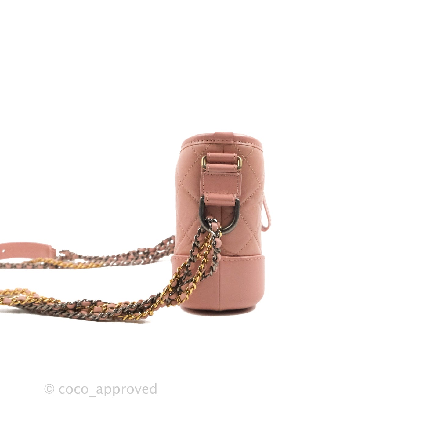 Chanel Small Gabrielle Hobo Quilted Pink Aged Calfskin