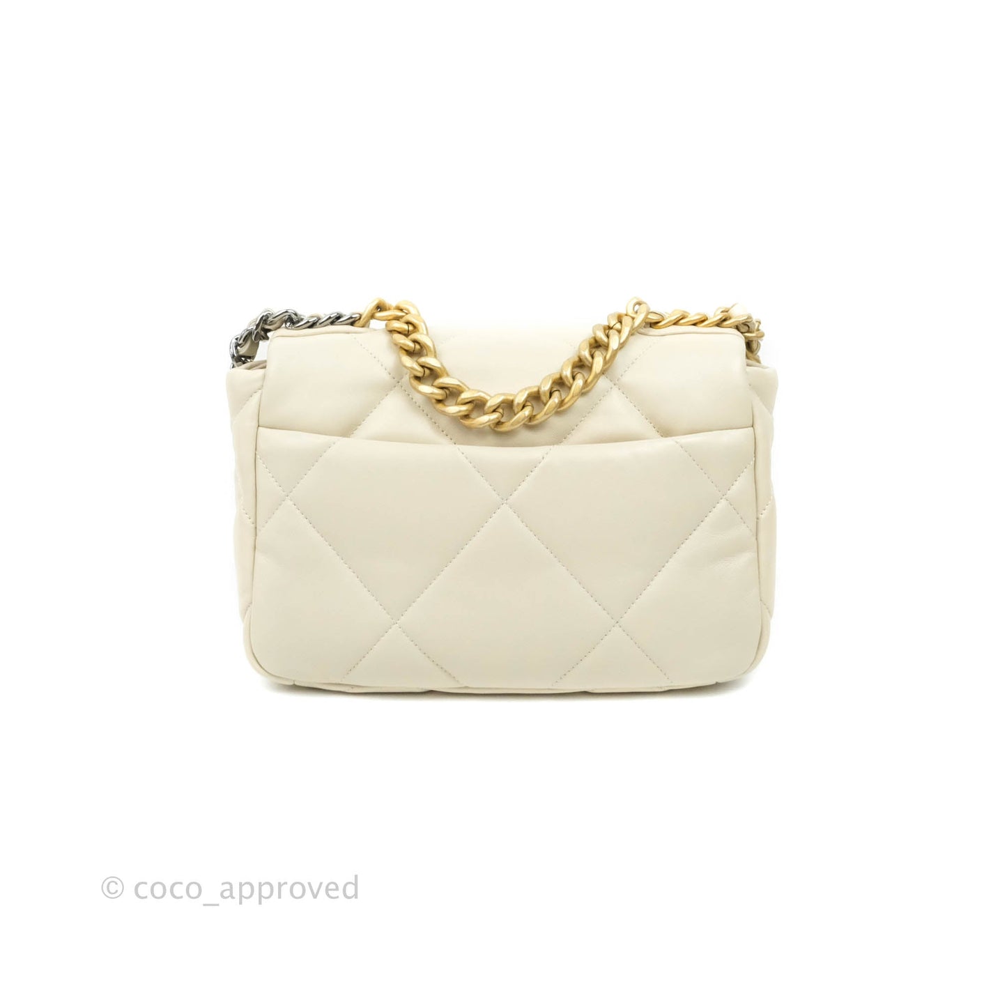 Chanel 19 Small Light Beige Lambskin Mixed Hardware 21C
