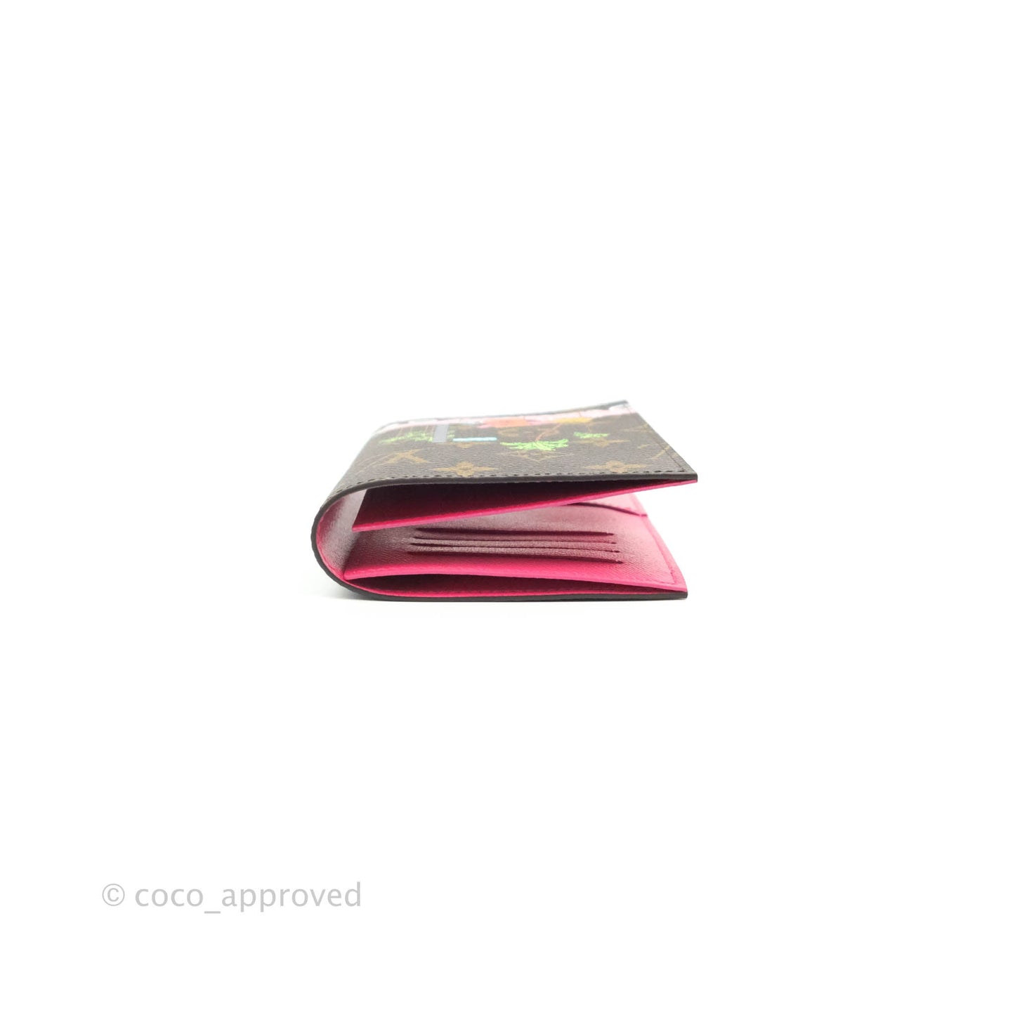 Louis Vuitton Monogram Christmas Animation Hollywood Passport Cover Fuchsia 2021
