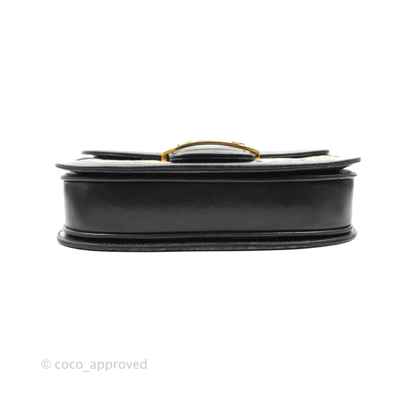 Celine Macadam Horse Carriage Bag Navy Gold Hardware