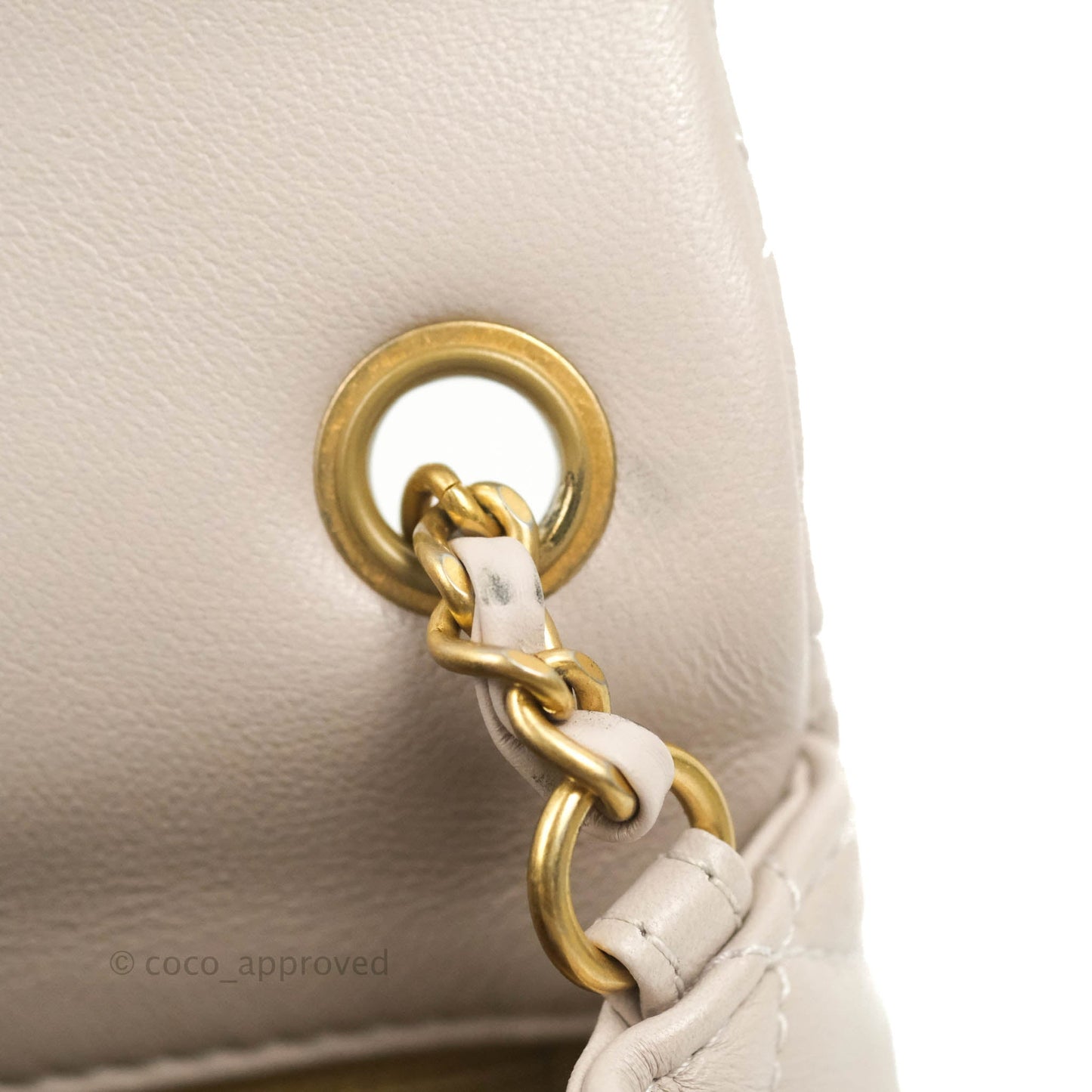 Chanel Mini Rectangular Pearl Crush Quilted Lilac Lambskin Aged Gold Hardware