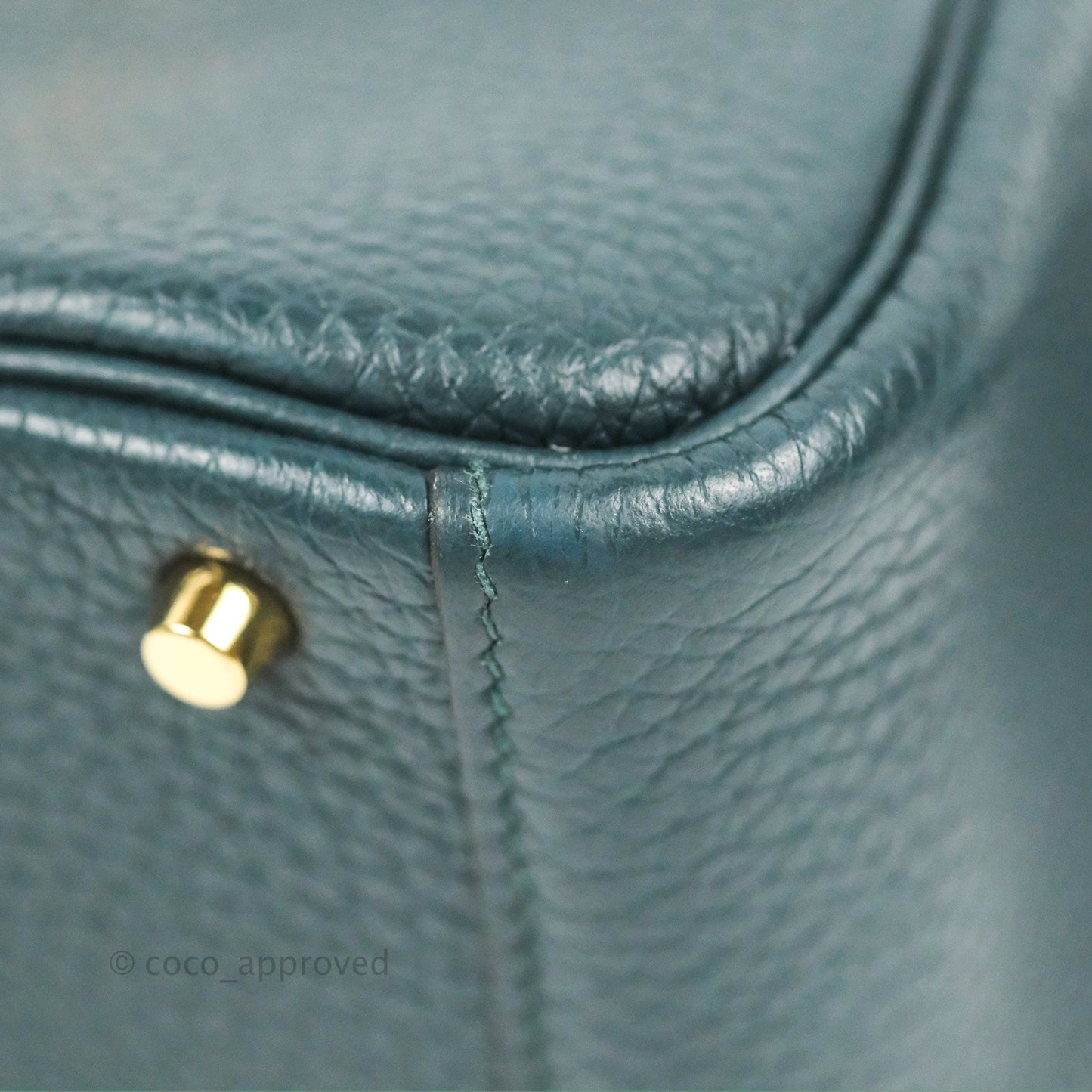 Hermès Mini Lindy 20 Vert Cypres Clemence Gold Hardware