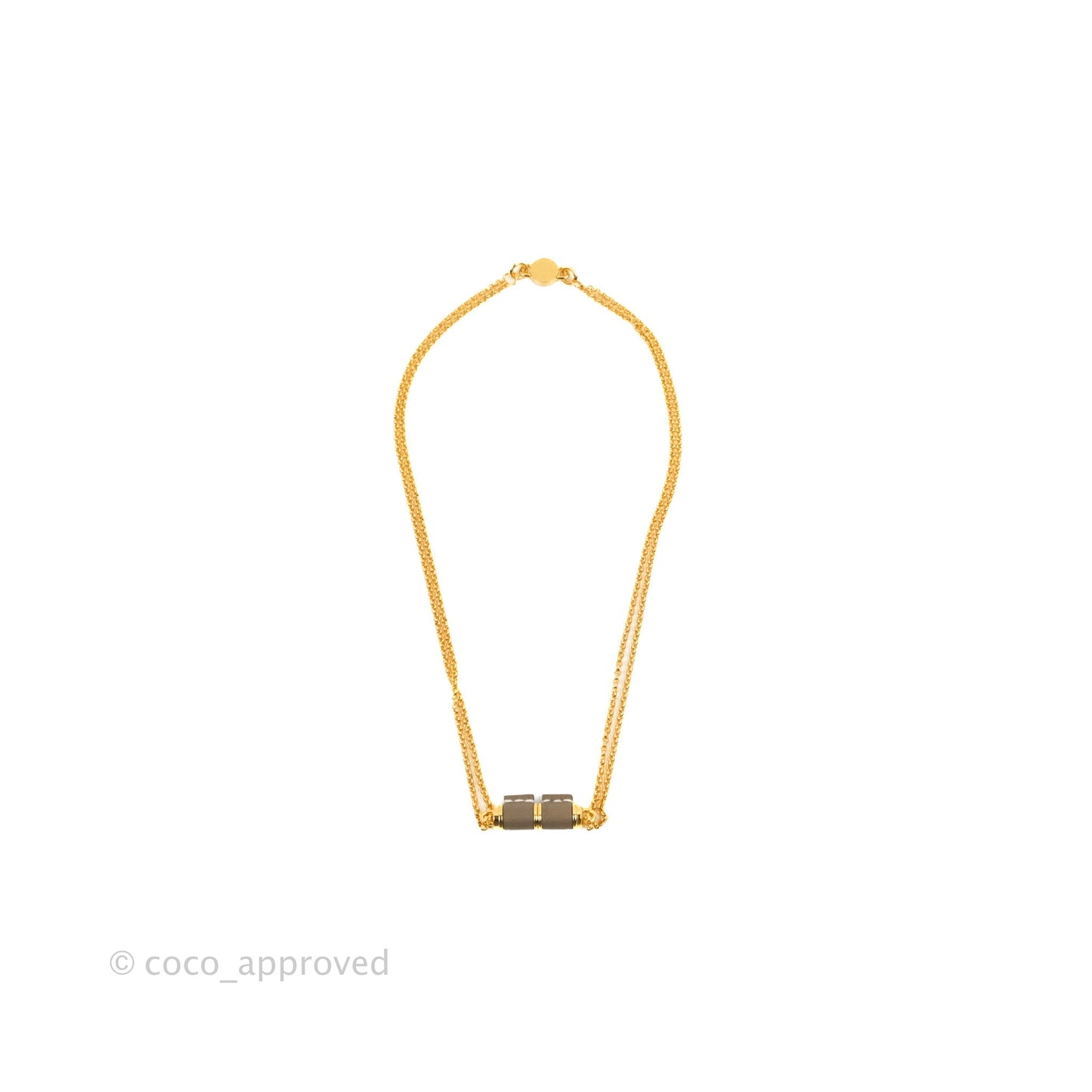 Hermes Charnière Pendent Small Model Etoupe Gold Hardware