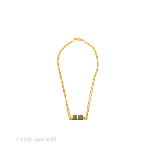 Hermes Charnière Pendent Small Model Etoupe Gold Hardware