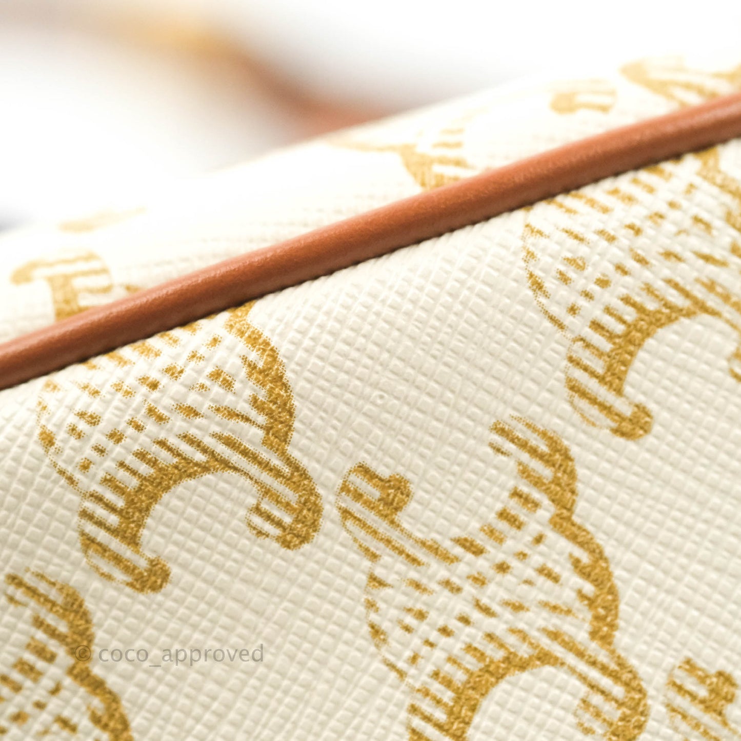 Celine Heart Medium Triomphe White Calfskin