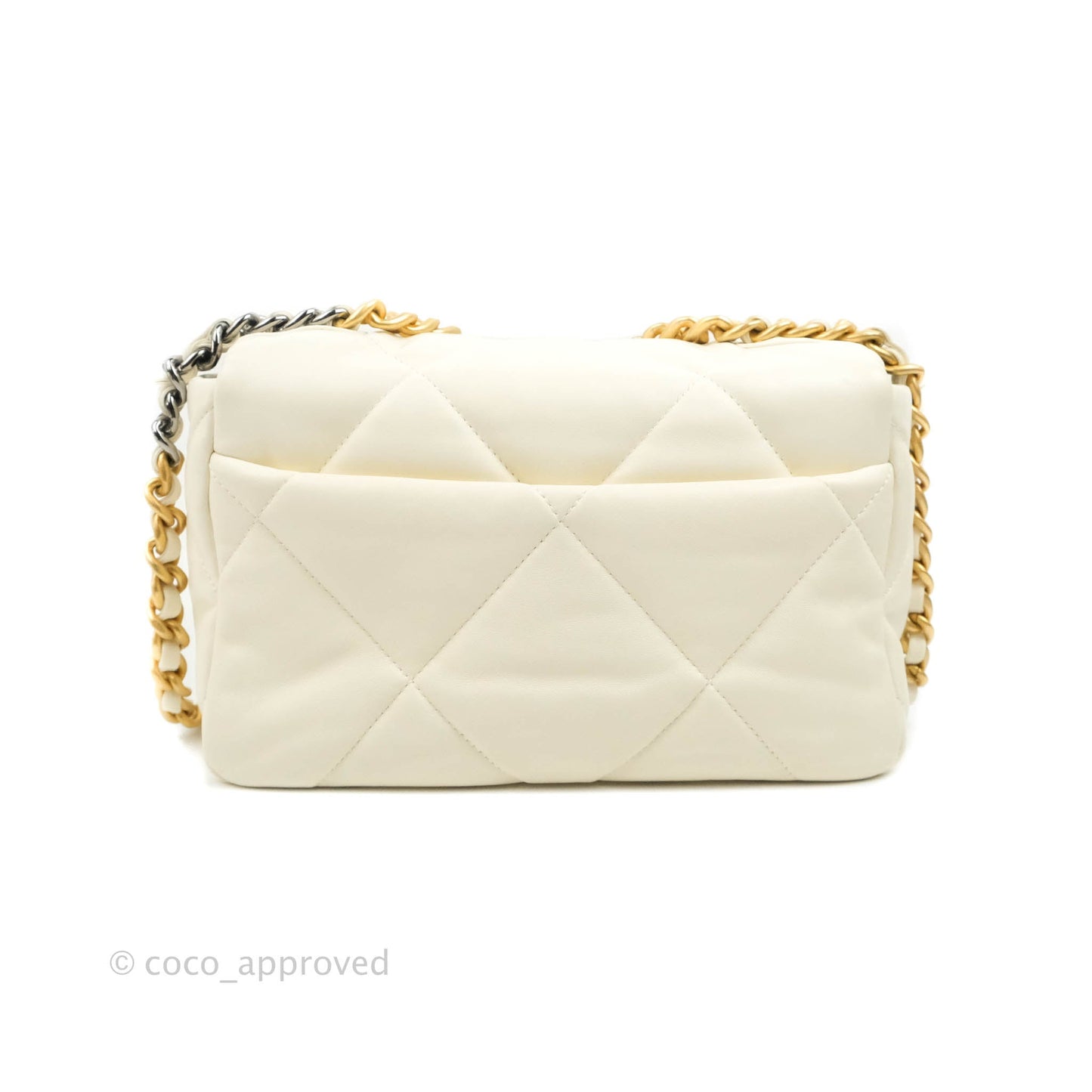 Chanel 19 Small White Mixed Hardware