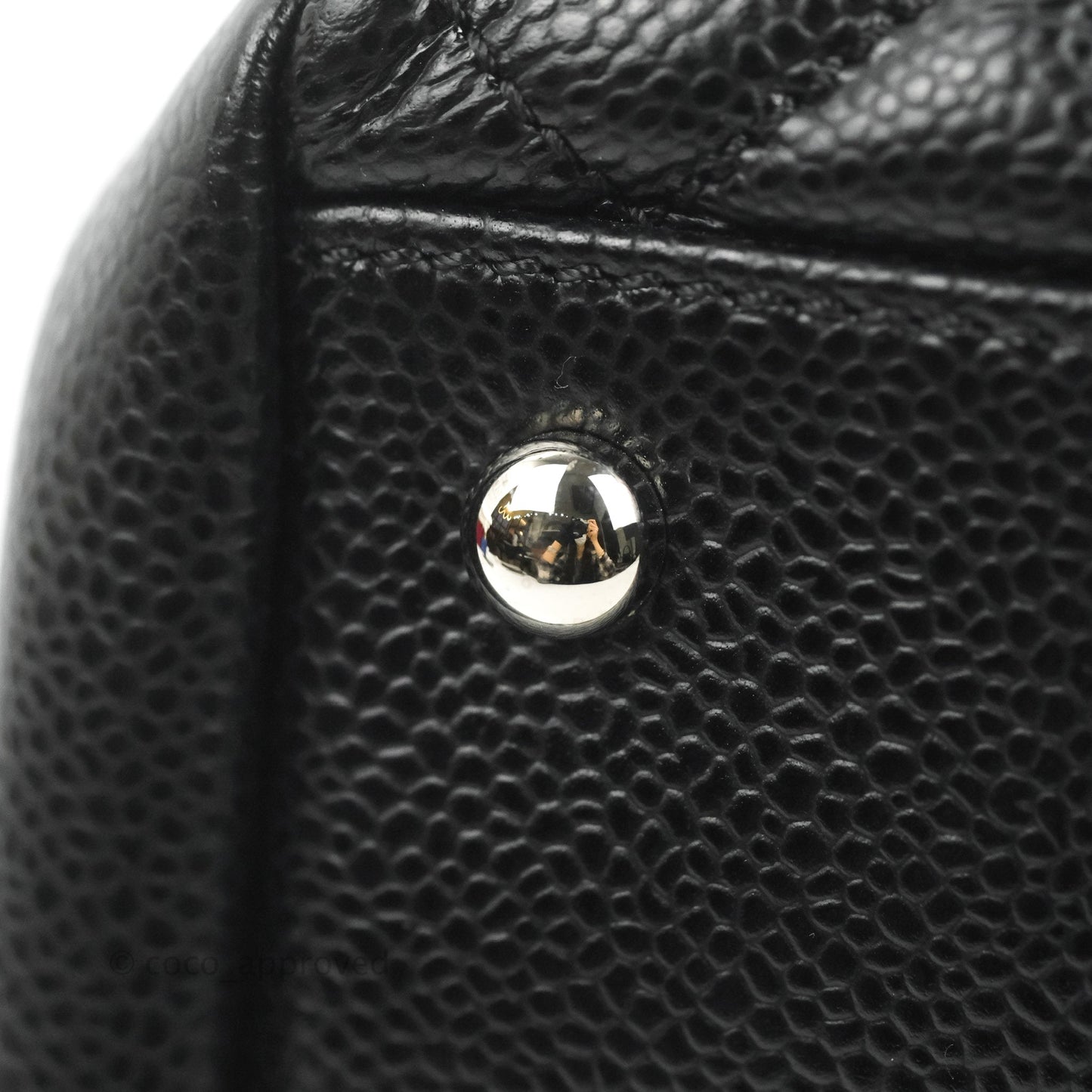 Chanel Quilted Large Just Mademoiselle Black Caviar Silver Hardware