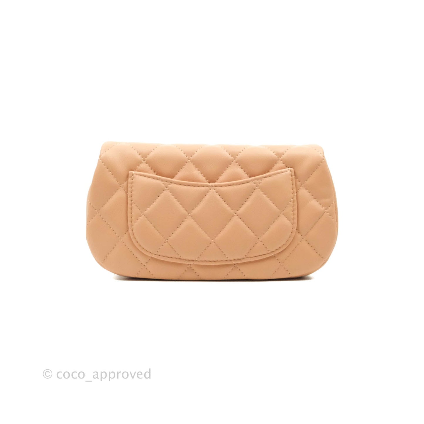 Chanel Clutch with Chain Beige Pink Calfskin Aged Gold Hardware