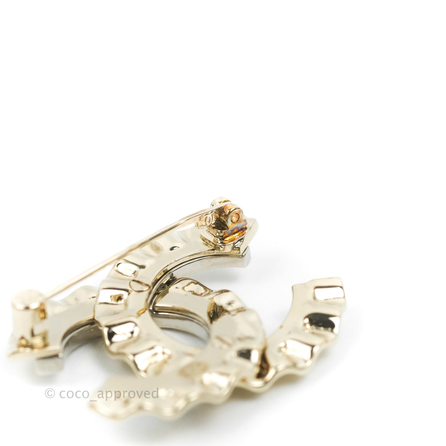 Chanel CC Crystal Brooch Gold Tone 21A