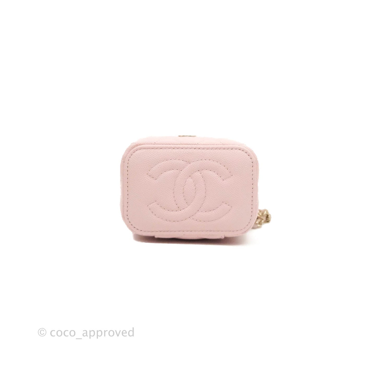 Chanel Mini Vanity With Chain Pink Caviar Gold Hardware