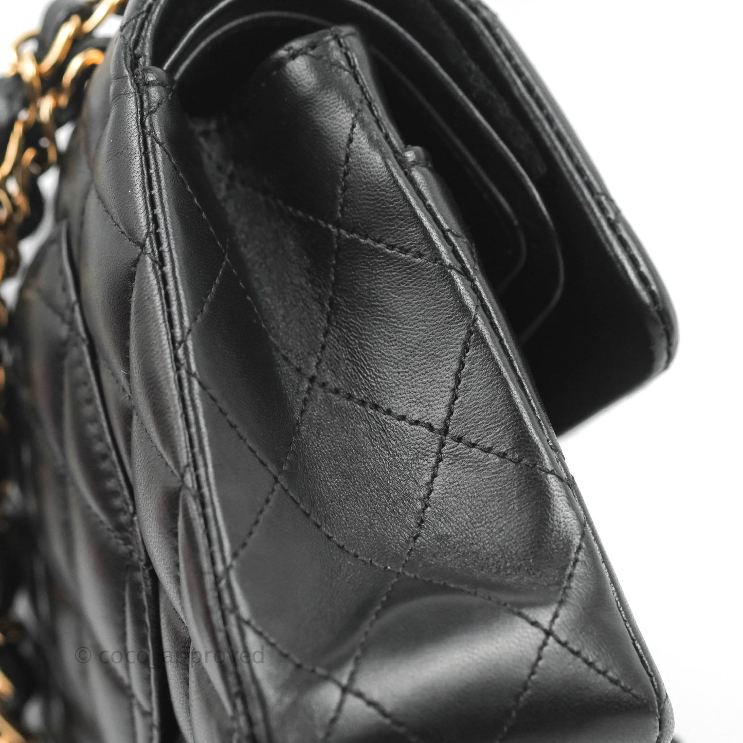 Chanel Small Classic Quilted Flap Black Lambskin Rose Gold Hardware
