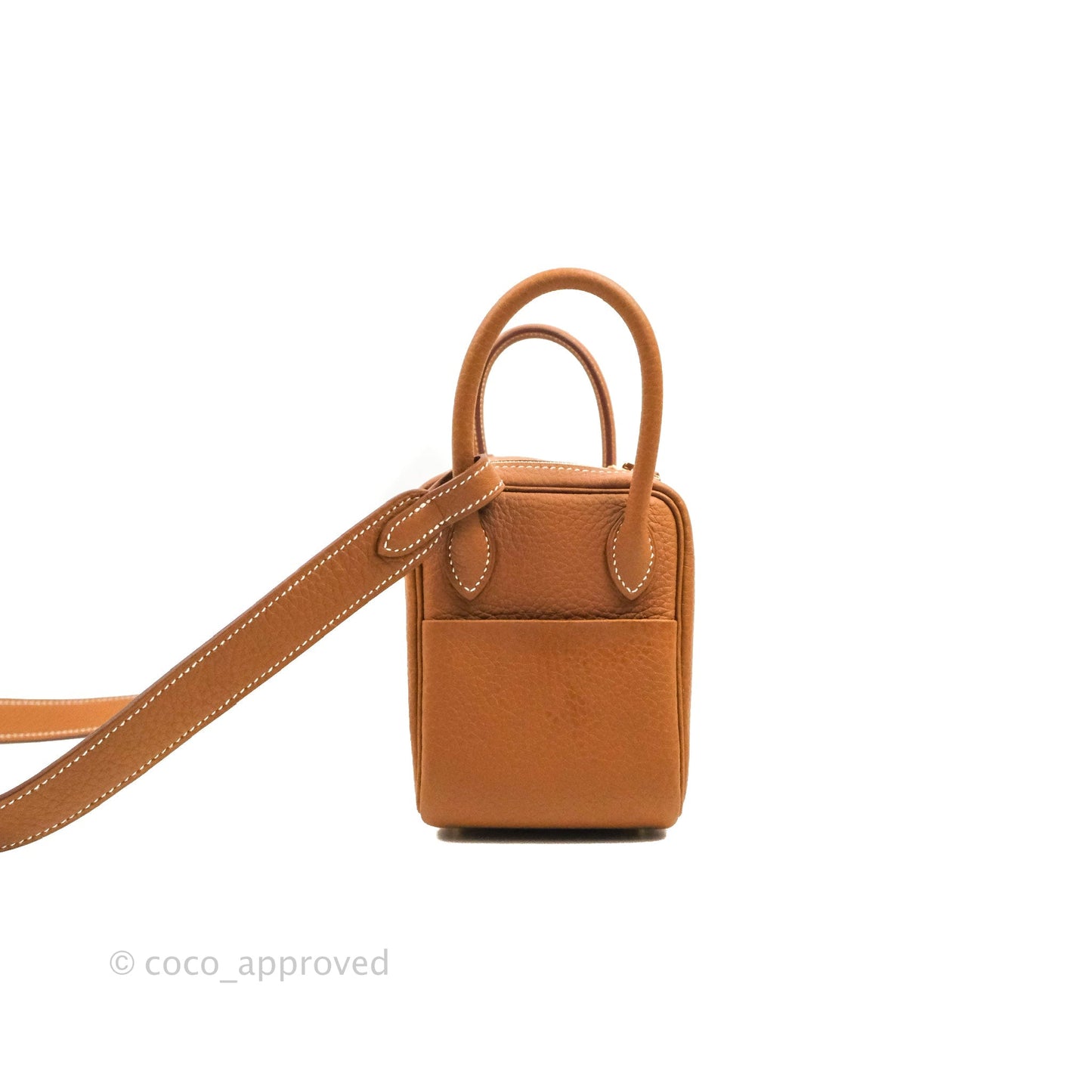Hermès Mini Lindy 20 Gold Clemence Gold Hardware