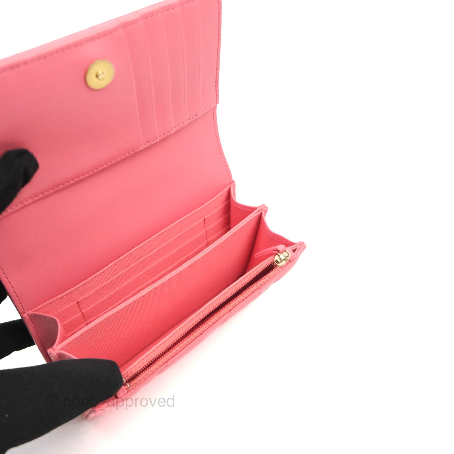 Chanel Enamel Quilted Pending CC Mini WOC Pink Lambskin Aged Gold Hardware 22P