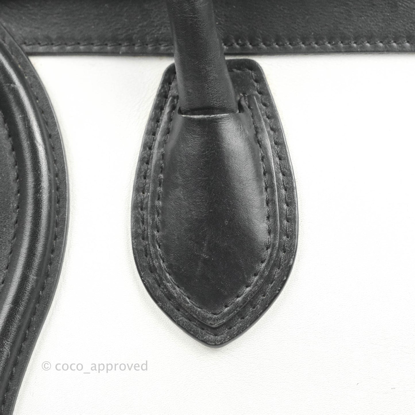 Celine Mini Luggage Bag Black/White/Brown Calfskin