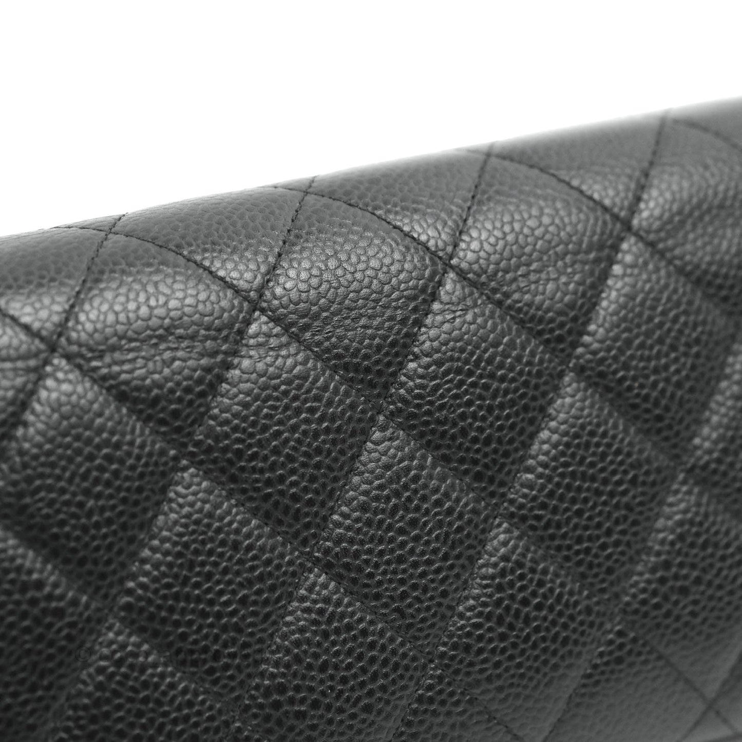 Chanel Black Caviar Quilted Large Classic Flap Wallet