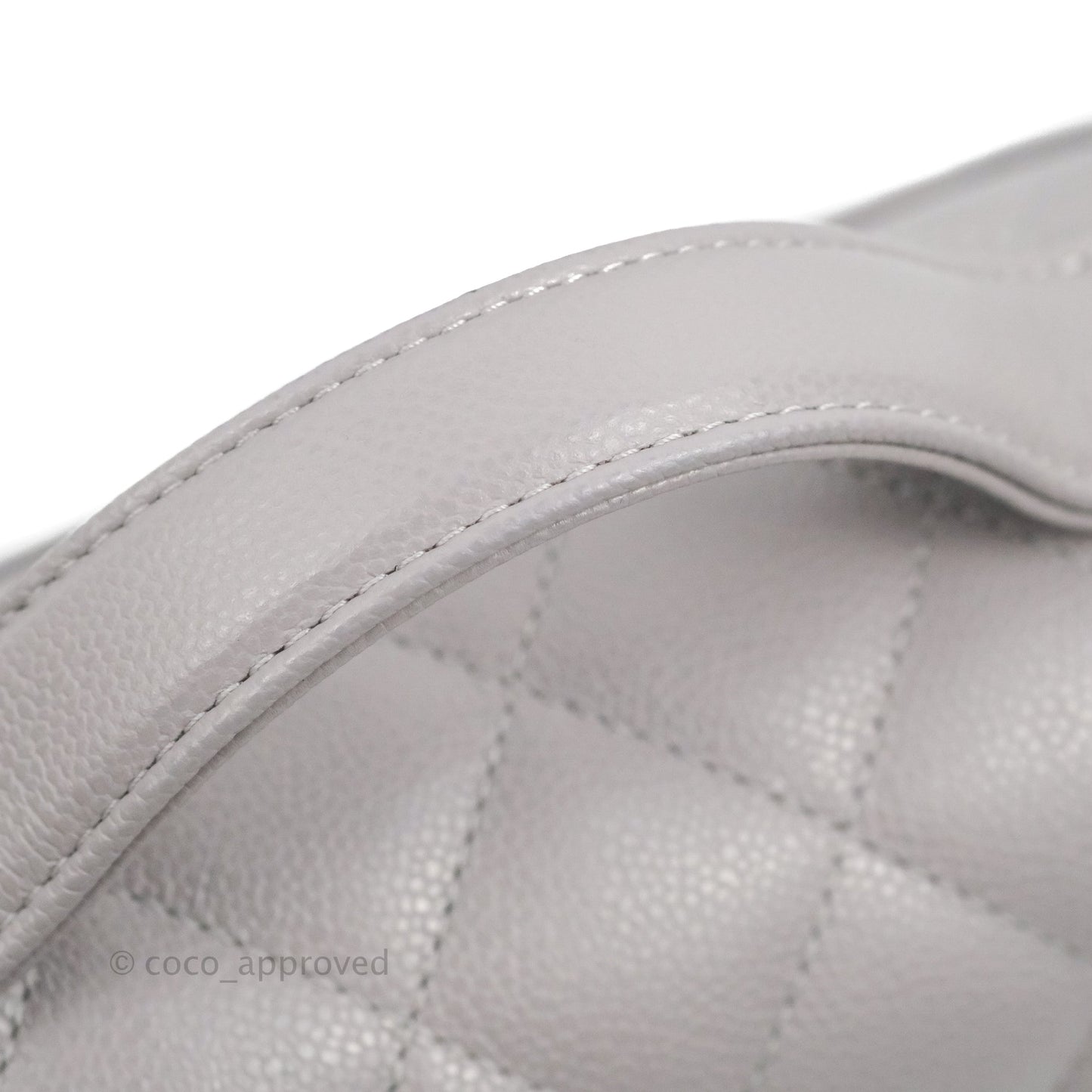 Chanel Quilted Medium Business Affinity Flap Grey Caviar Gold Hardware