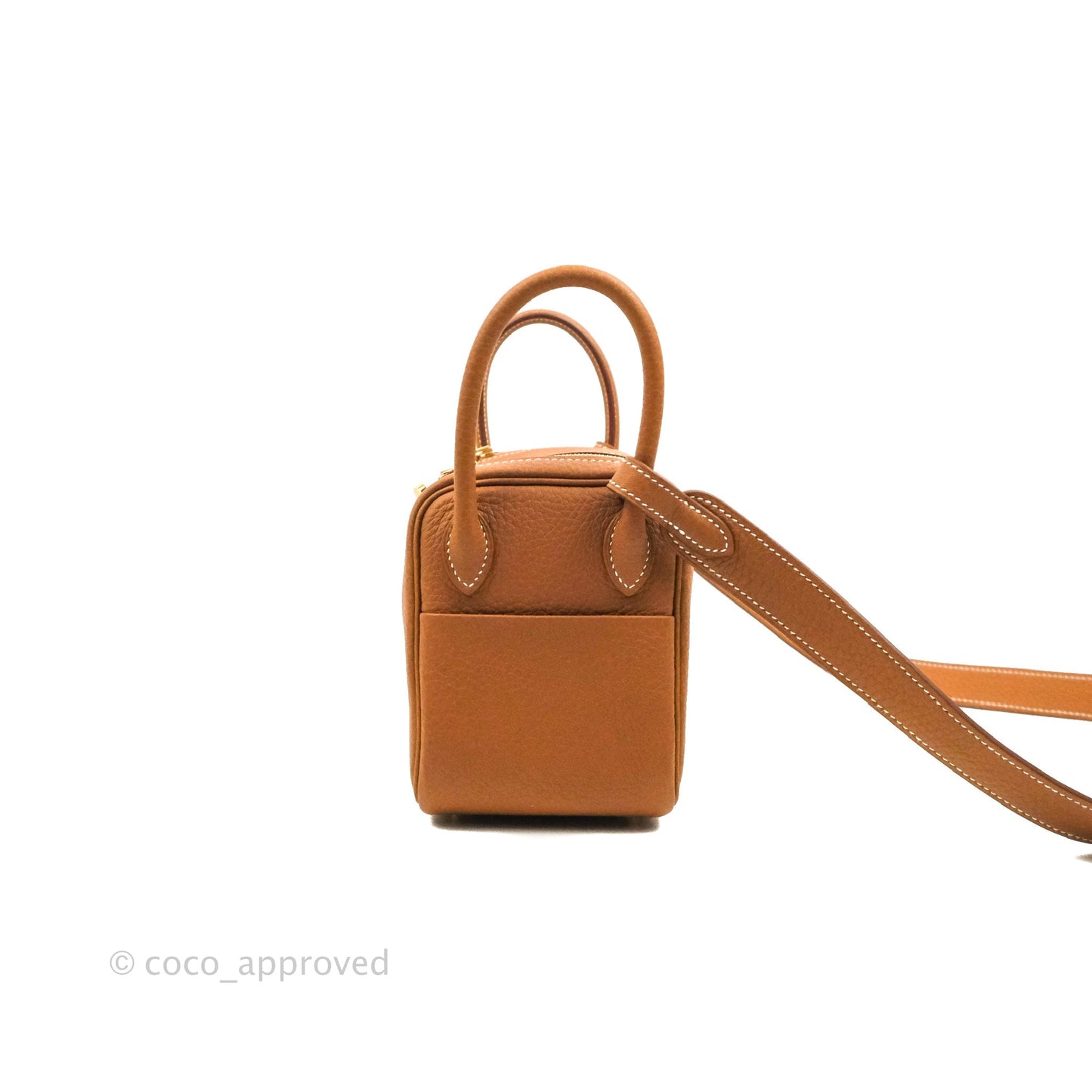 Hermès Mini Lindy 20 Gold Clemence Gold Hardware