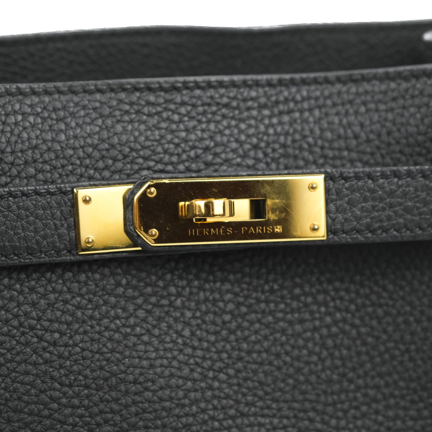 Hermes Togo So Kelly 22 Black Gold Hardware