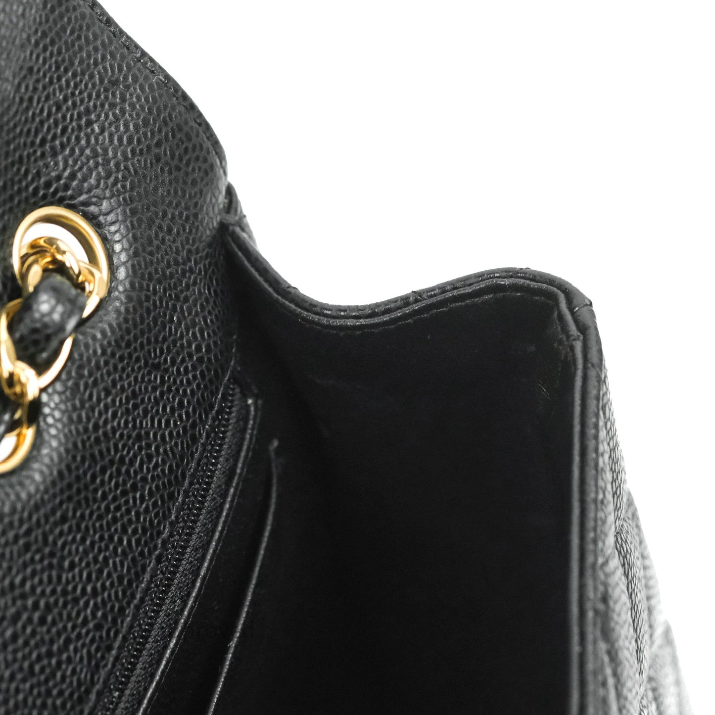Chanel Jumbo Single Flap Black Caviar Gold Hardware⁣⁣