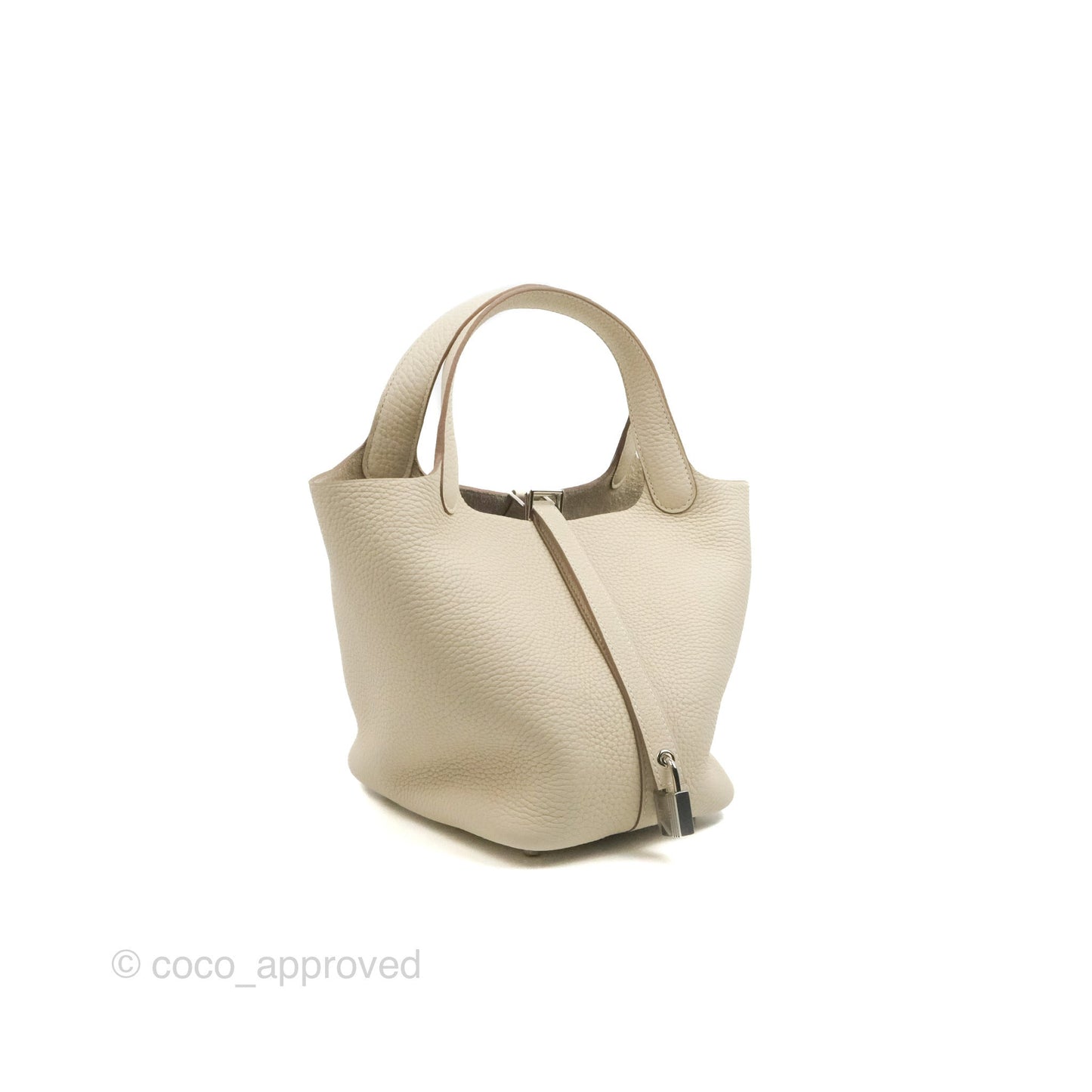 Hermès Picotin Lock 18 PM Craie Clemence Palladium Hardware